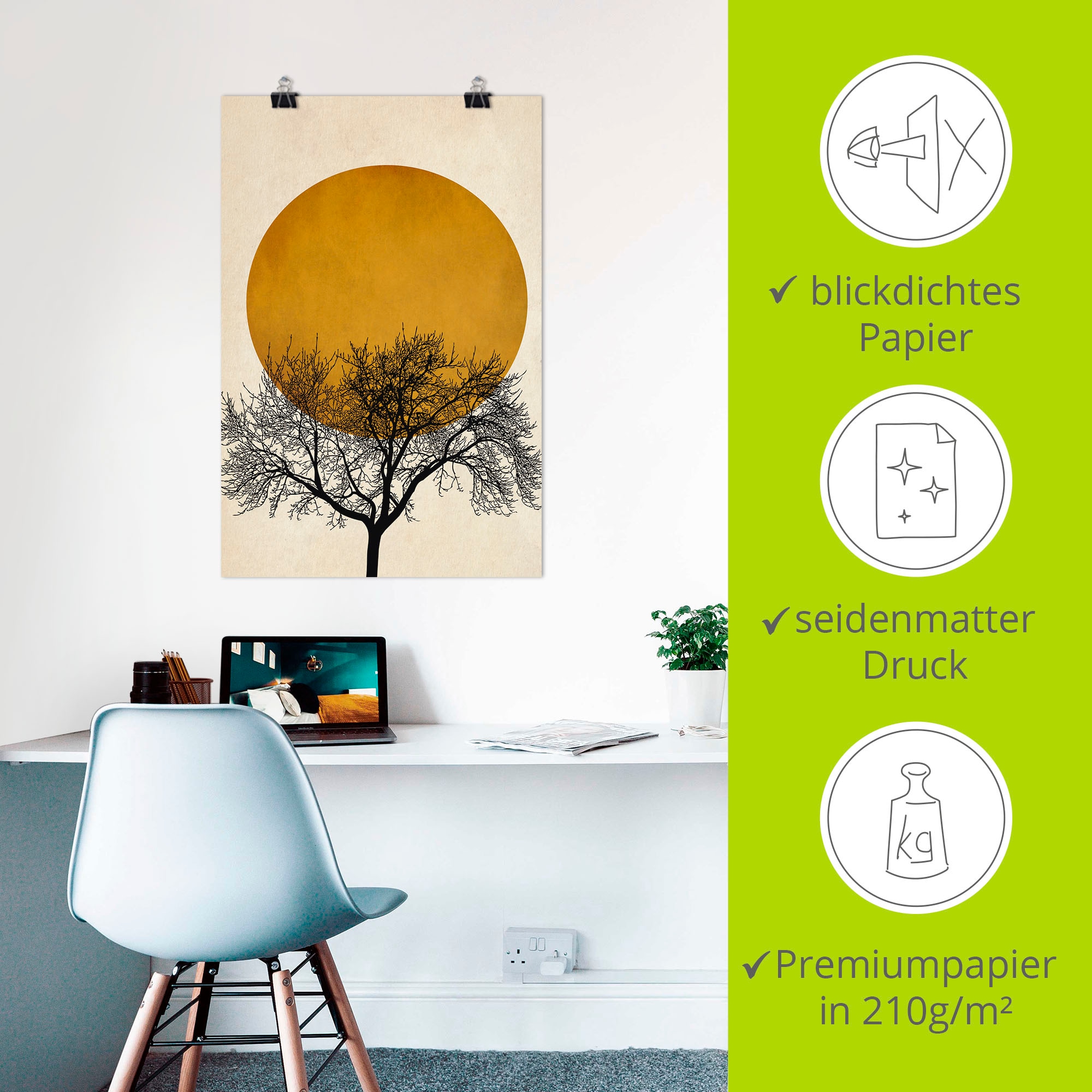 Artland Wandbild »Wintermorgen« Baumbilder 1 Stk. tlg. als Leinwandbild, Poster, Wandaufkleber in verschied. Grössen