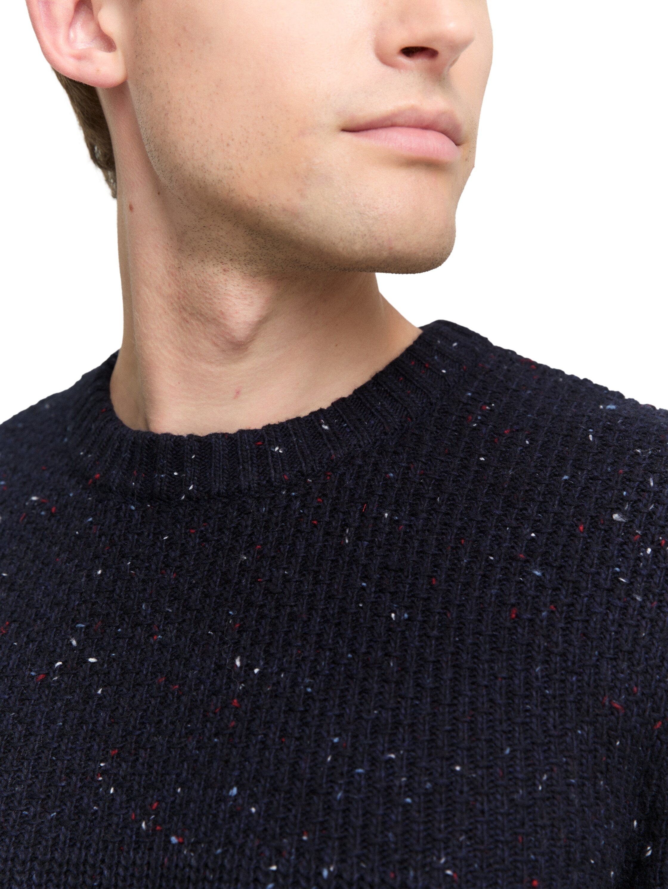 TOM TAILOR Rundhalspullover , mit Logo Stickerei
