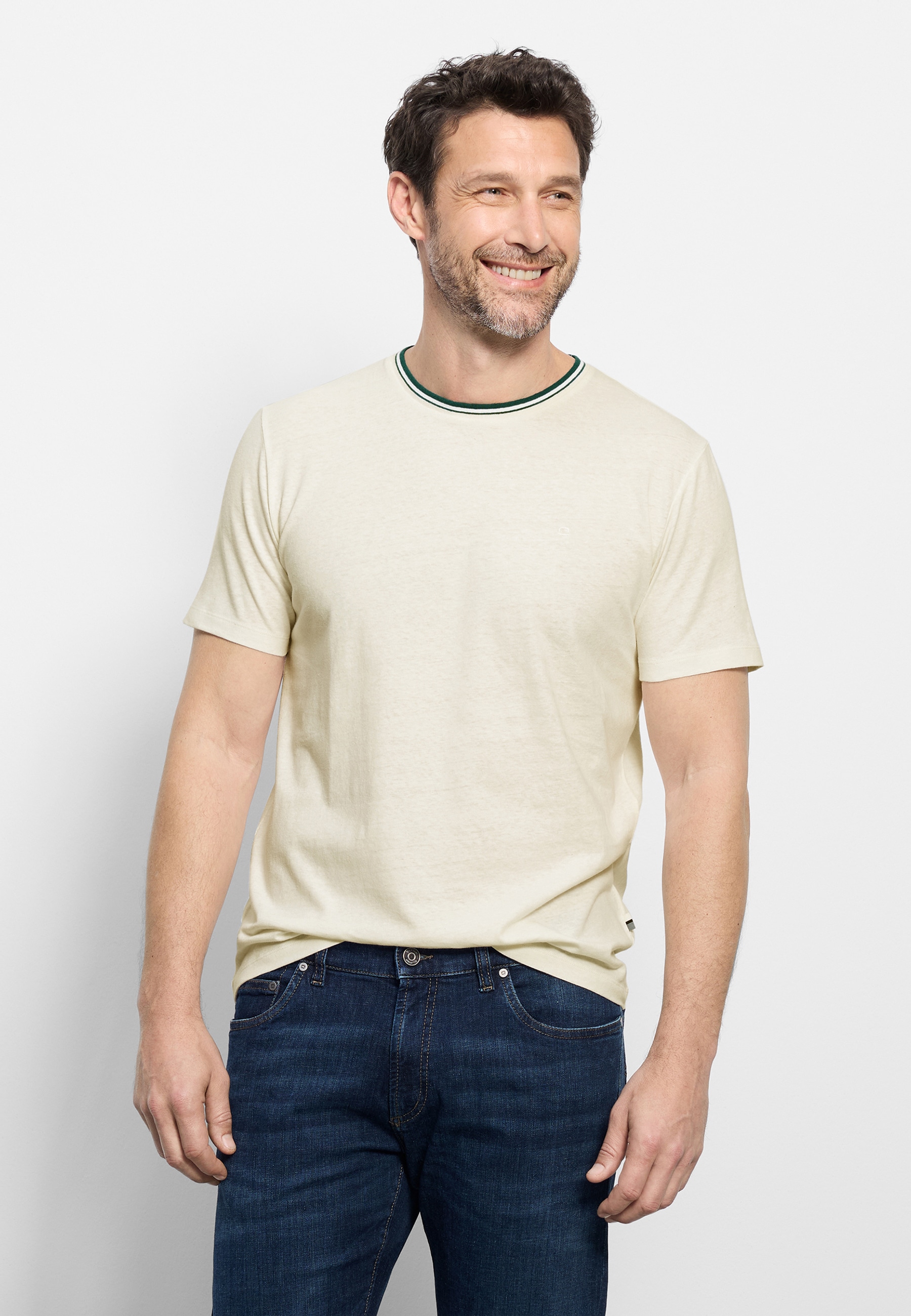 OLYMP T-shirt coupe régulière, col rond, décontracté
