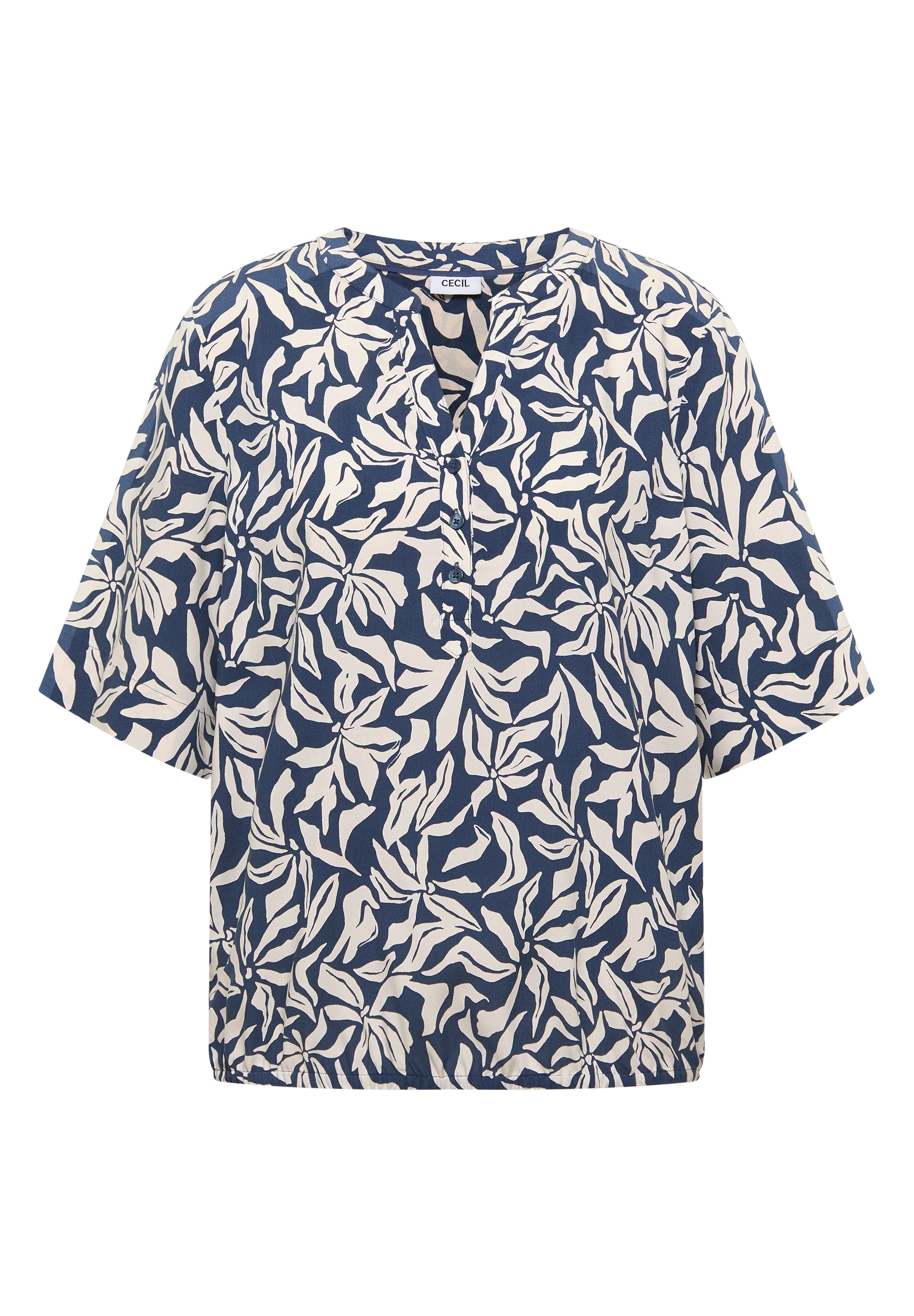 Cecil Blouse à pression mit Split Neck und grafischem Muster