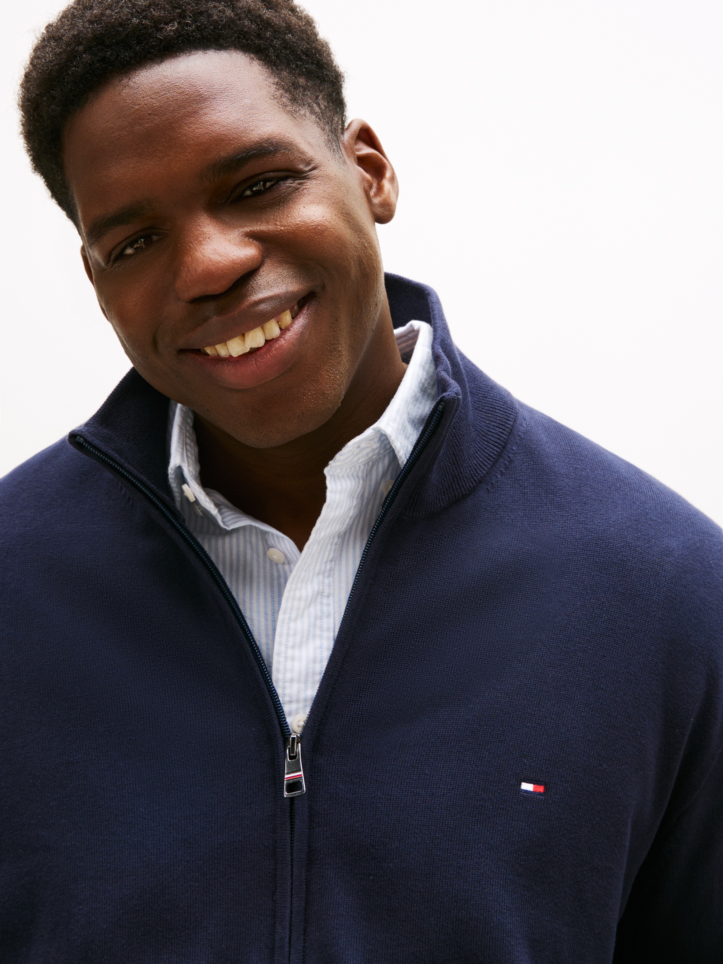 Tommy Hilfiger Big & Tall Veste en tricot »BT-ESSENTIAL COTTON ZIP THRU-B« grandes tailles