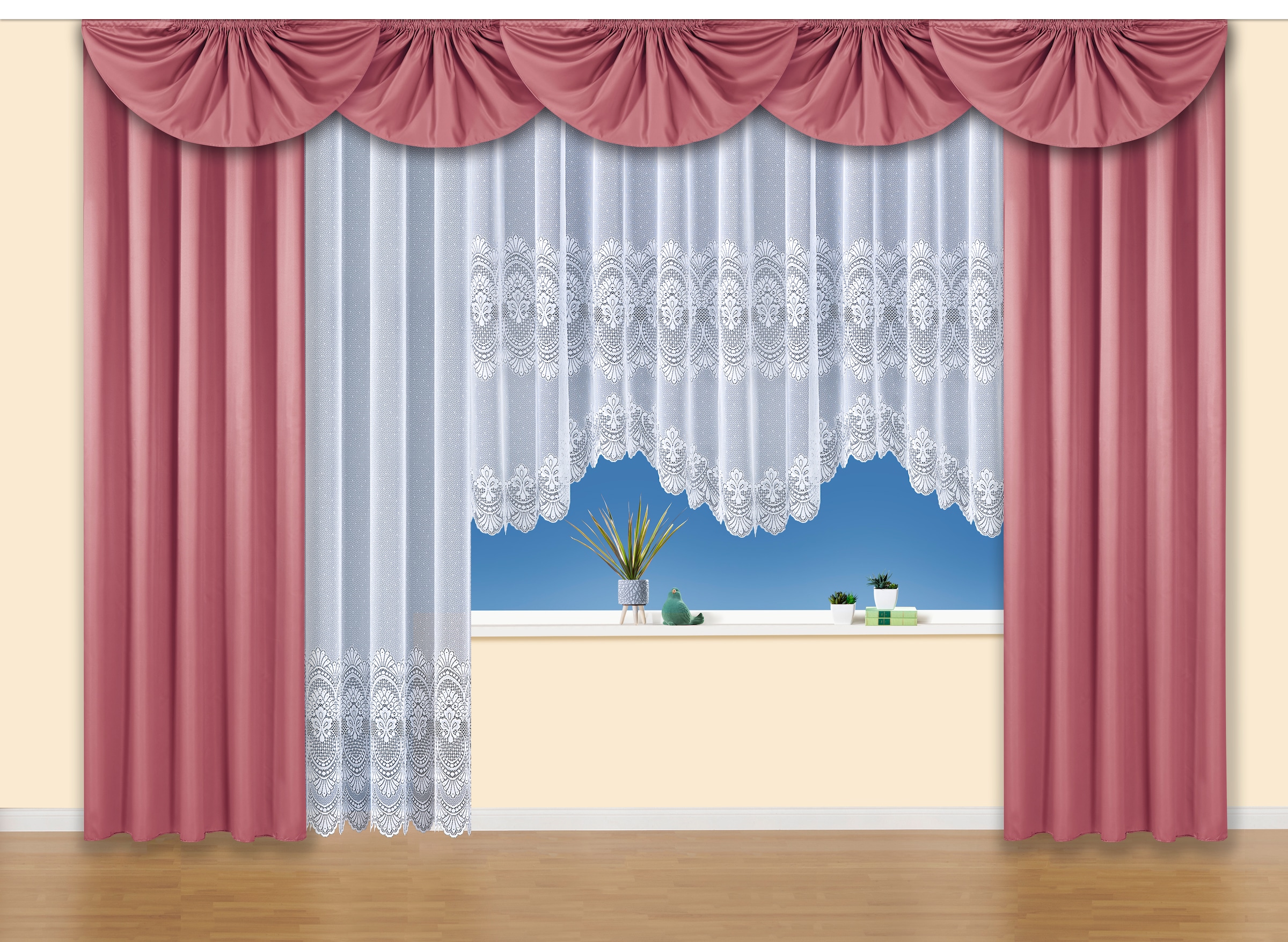 Weckbrodt Gardine »"Napoli", Weckbrodt« Kräuselband 1 Stk. tlg. jacquard, gebogt, Bogenstore, Bordüre