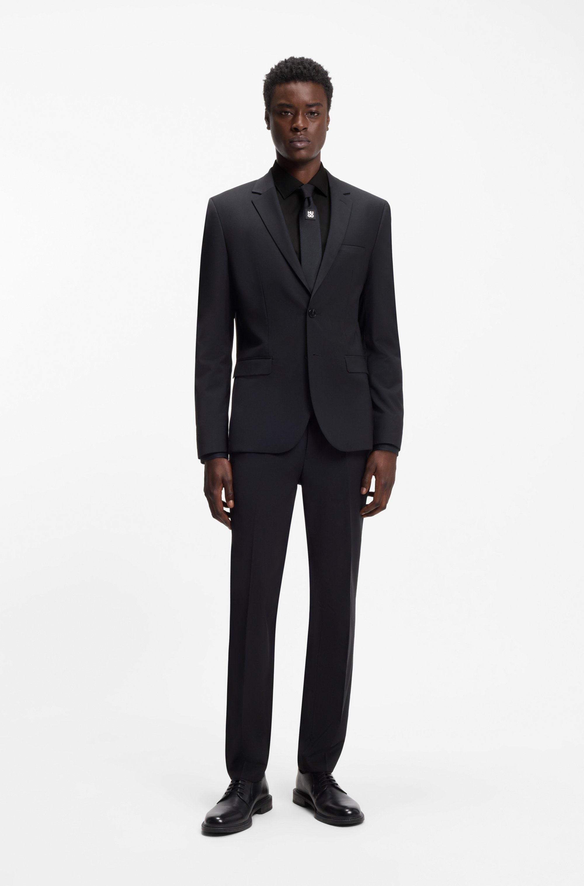 HUGO Chemise à manches longues »Kenno« Slim-Fit Hemd aus bügelleichter Baumwoll-Popeline