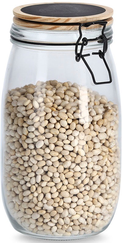 Zeller Present Vorratsglas Set, 3 Stk. tlg. Bügelverschluss, 500ml, 1000ml, 1500ml