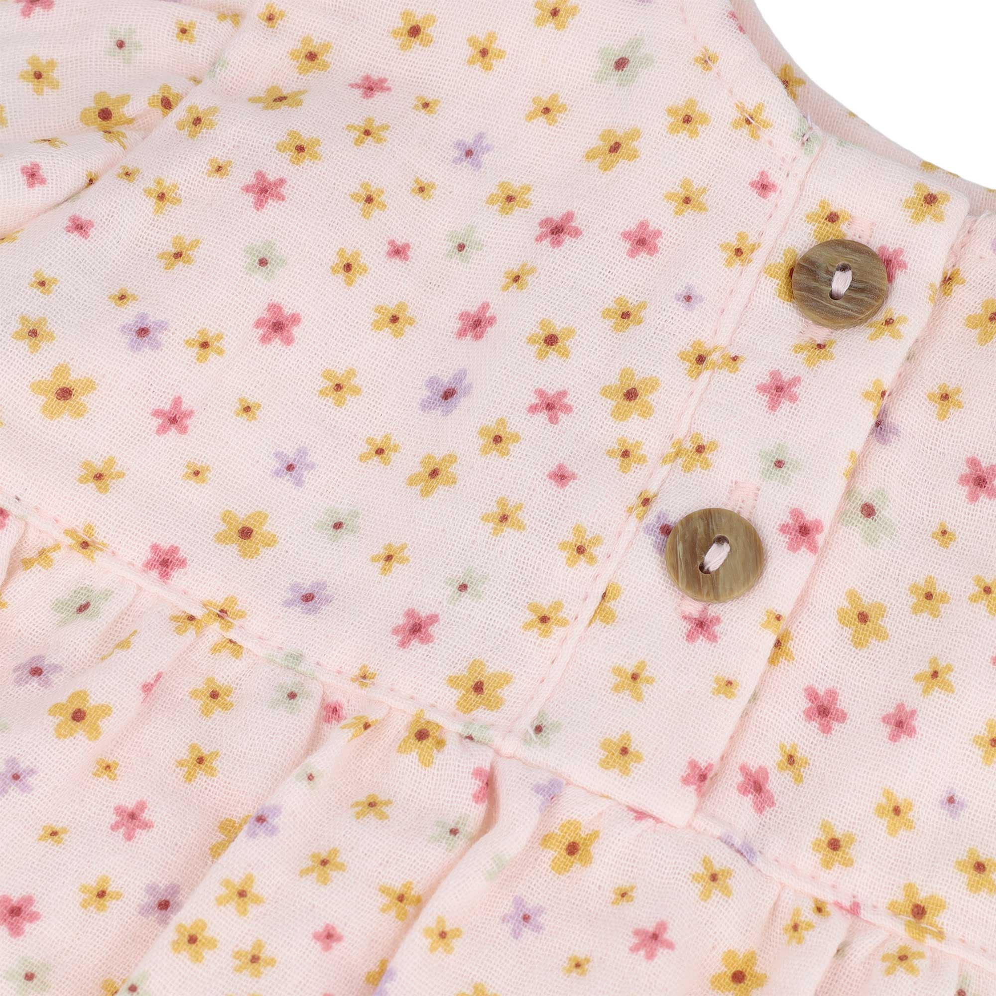 MAXIMO Haut de chemise 1 rosa, Blümchen, Musselin, Holzknöpfe, Baby Girl