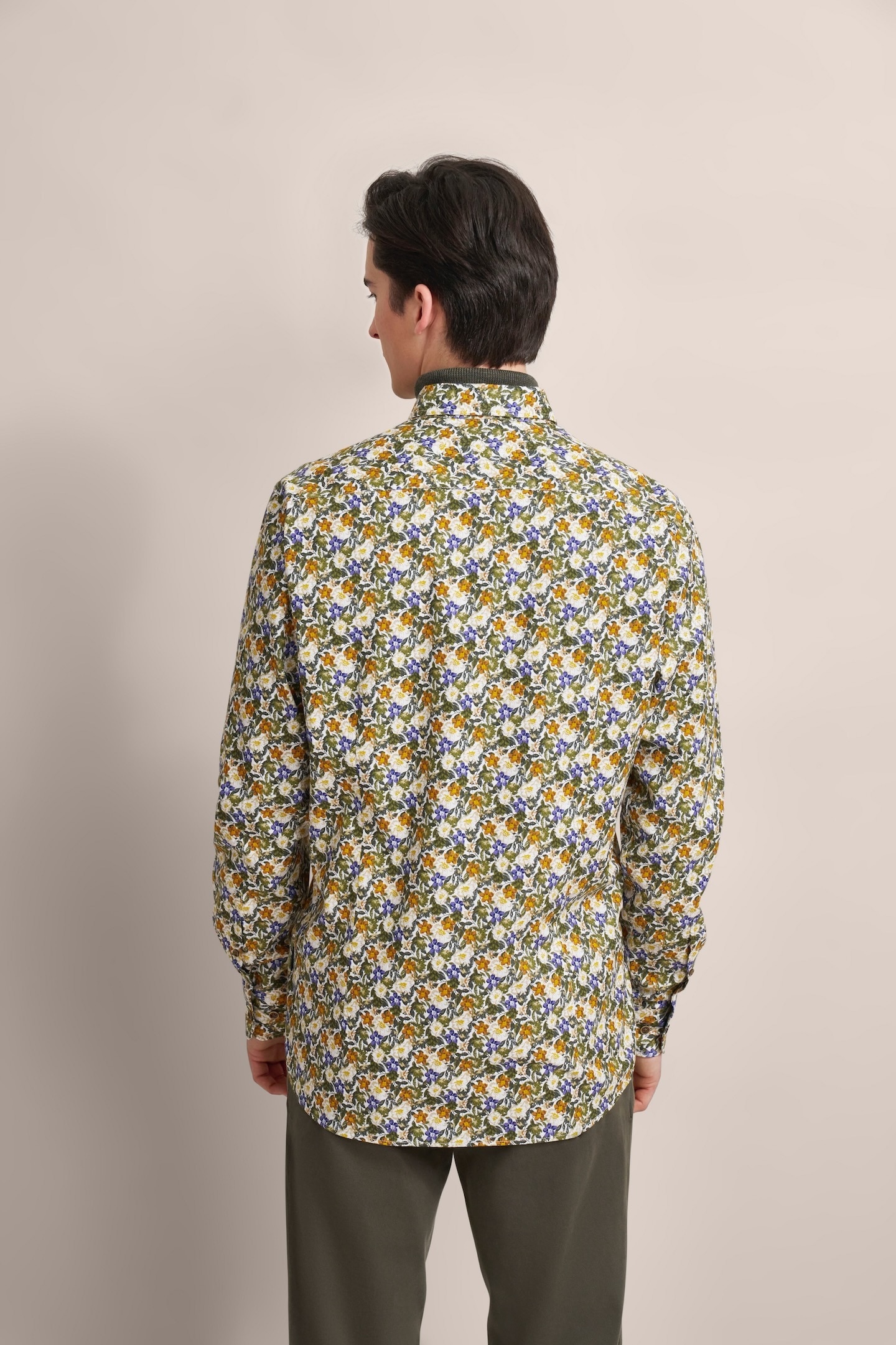 bugatti Chemise à manches longues mit Button-Down-Kragen