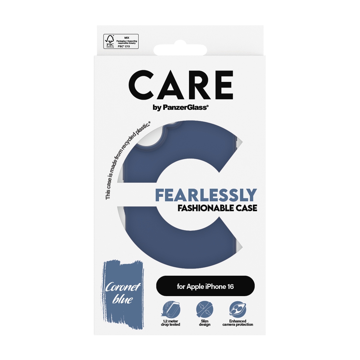 CARE by PanzerGlass Housse pour téléphone portable »Fearlessly Fashionable Case für Apple iPhone 16« Backcover, Schutzhülle, Handyschutzhülle, Case, Schutzcase, stossfest