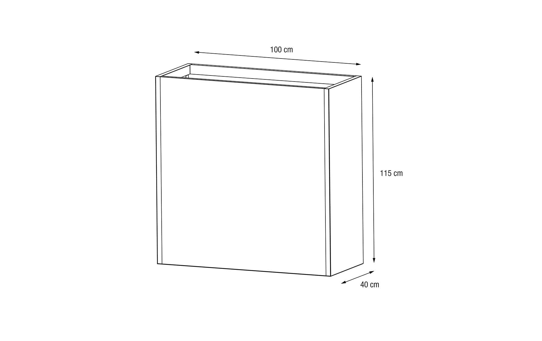 Herstera Garden Pflanzkübel »HG08975801« 460 l, BxTxH: 100x40x115 cm