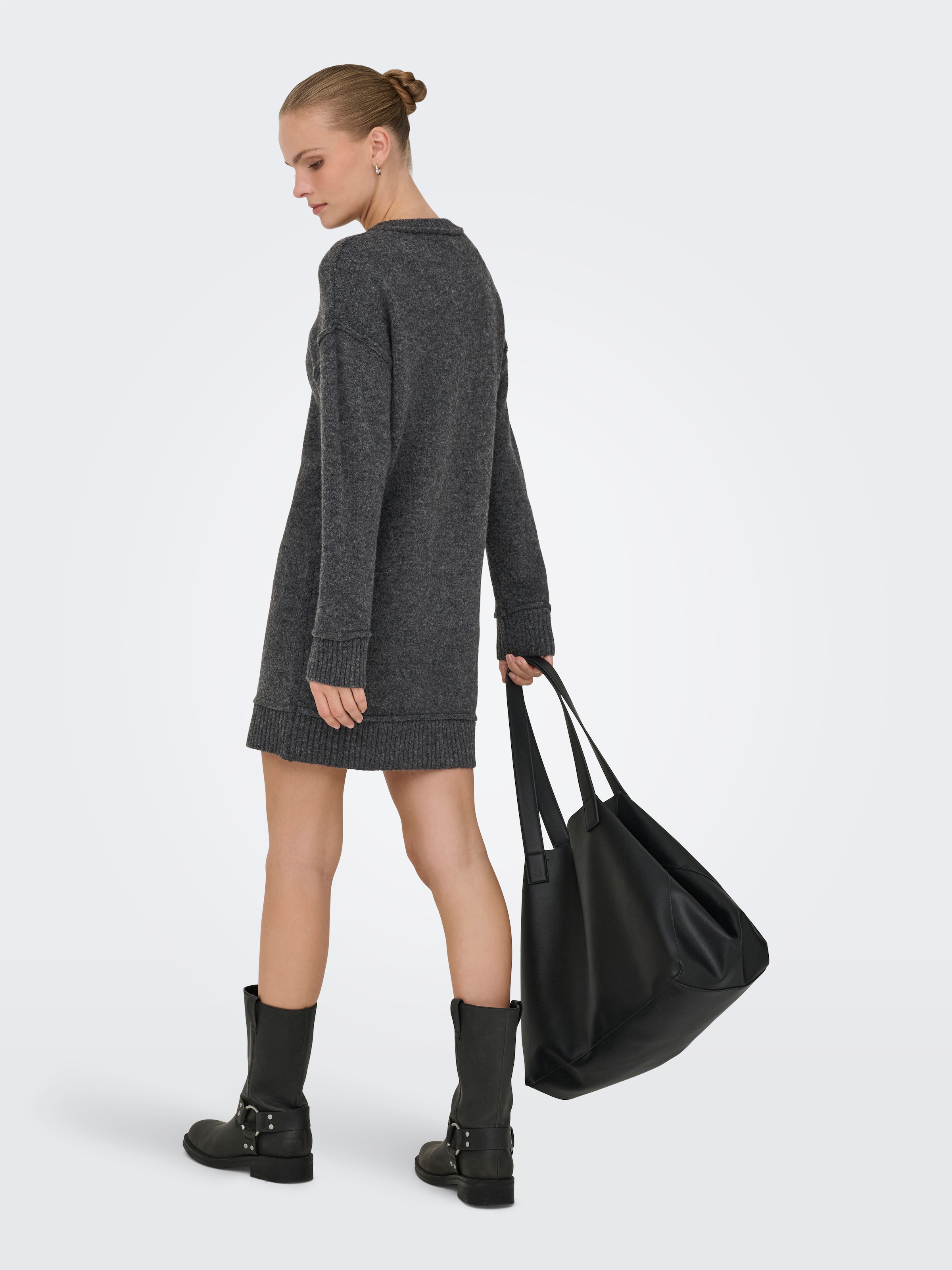 ONLY Midikleid »ONLHAZEL LS O-NECK DRESS BF KNT« Sommerkleid