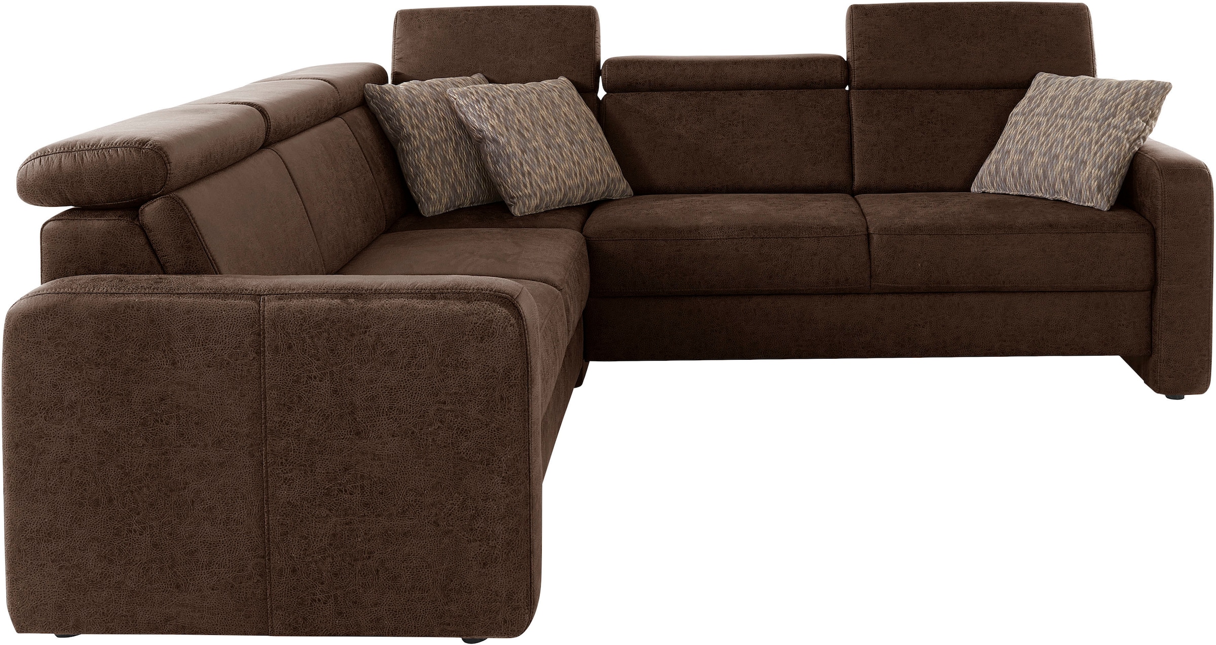 sit&more Canapé d'angle »Bologna L-Form« Kopfteilverstellung, wahlweise mit Bettfunktion und Schubkasten