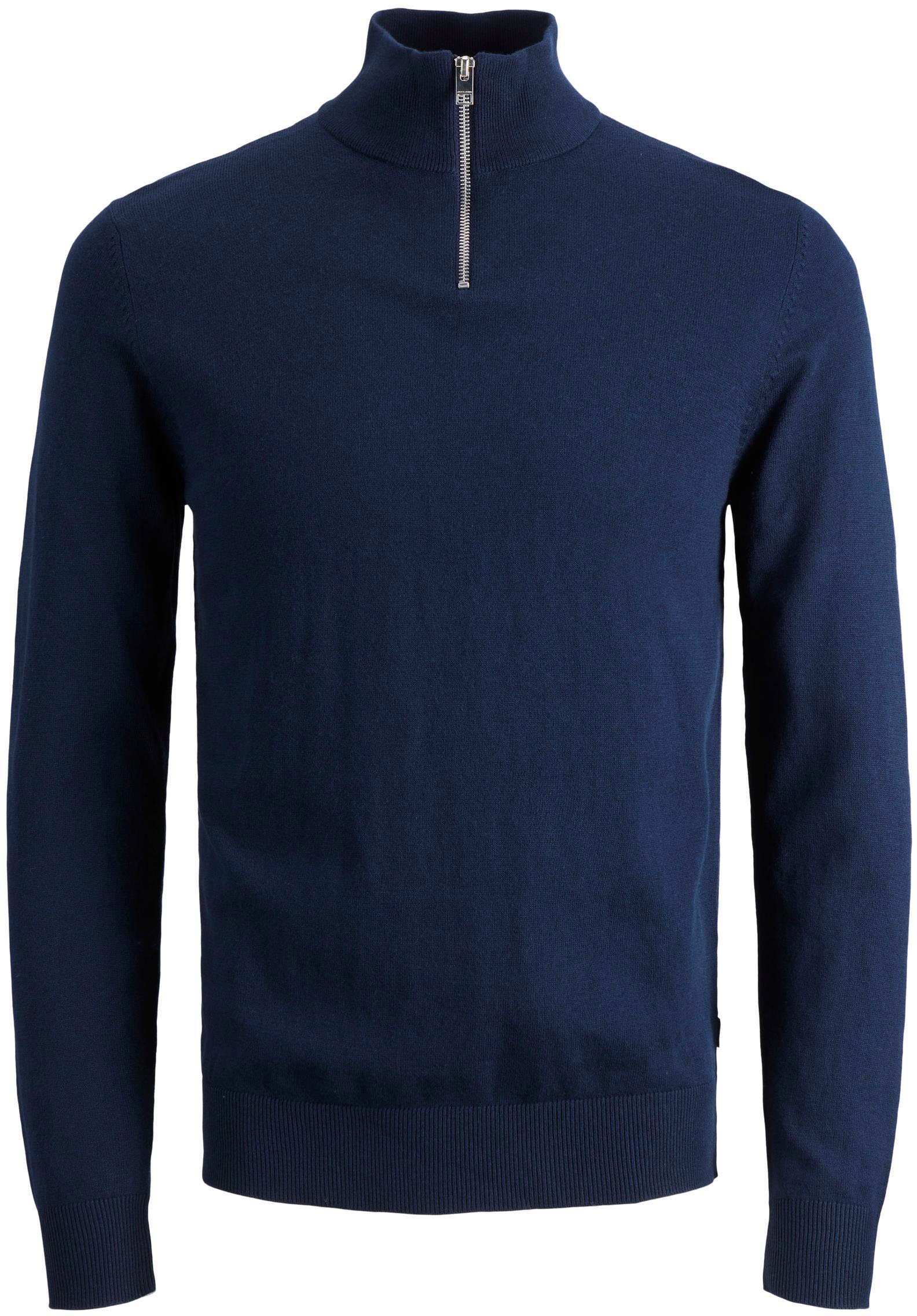 Jack &amp; Jones Strickpullover »EMIL KNIT HALF ZIP« mit kurzem Reissverschluss im Troyer-Look