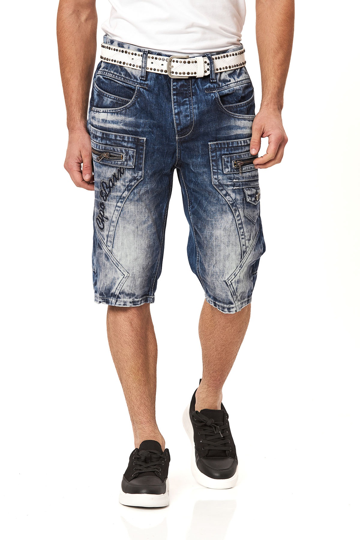 Cipo & Baxx Bermuda en jean Baumwolle, regular fit