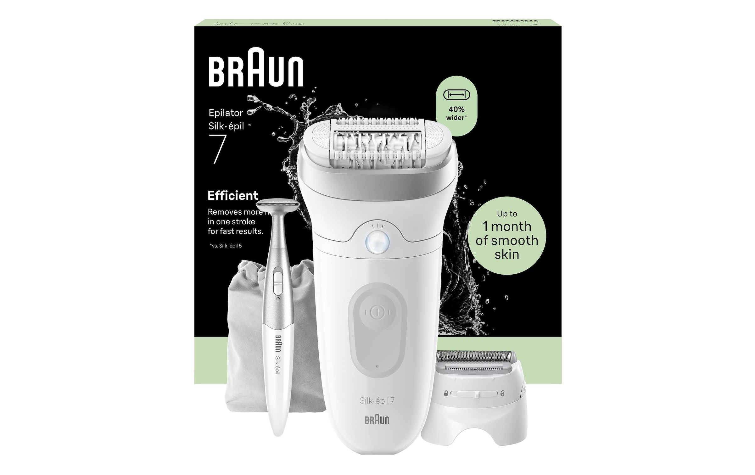 Braun Épilateur »Silk-épil 7 SE7-241« Wet & Dry, inklusive Rasieraufsatz, Trimmeraufsatz und Bikini-Trimmer
