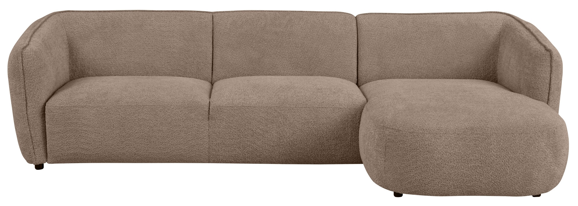 GOODproduct Canapé d'angle »OSTRUP Rundsofa, L-Form, Naturtöne, Boucle oder Chenille« largeur 280 cm, forme organique aux courbes douces
