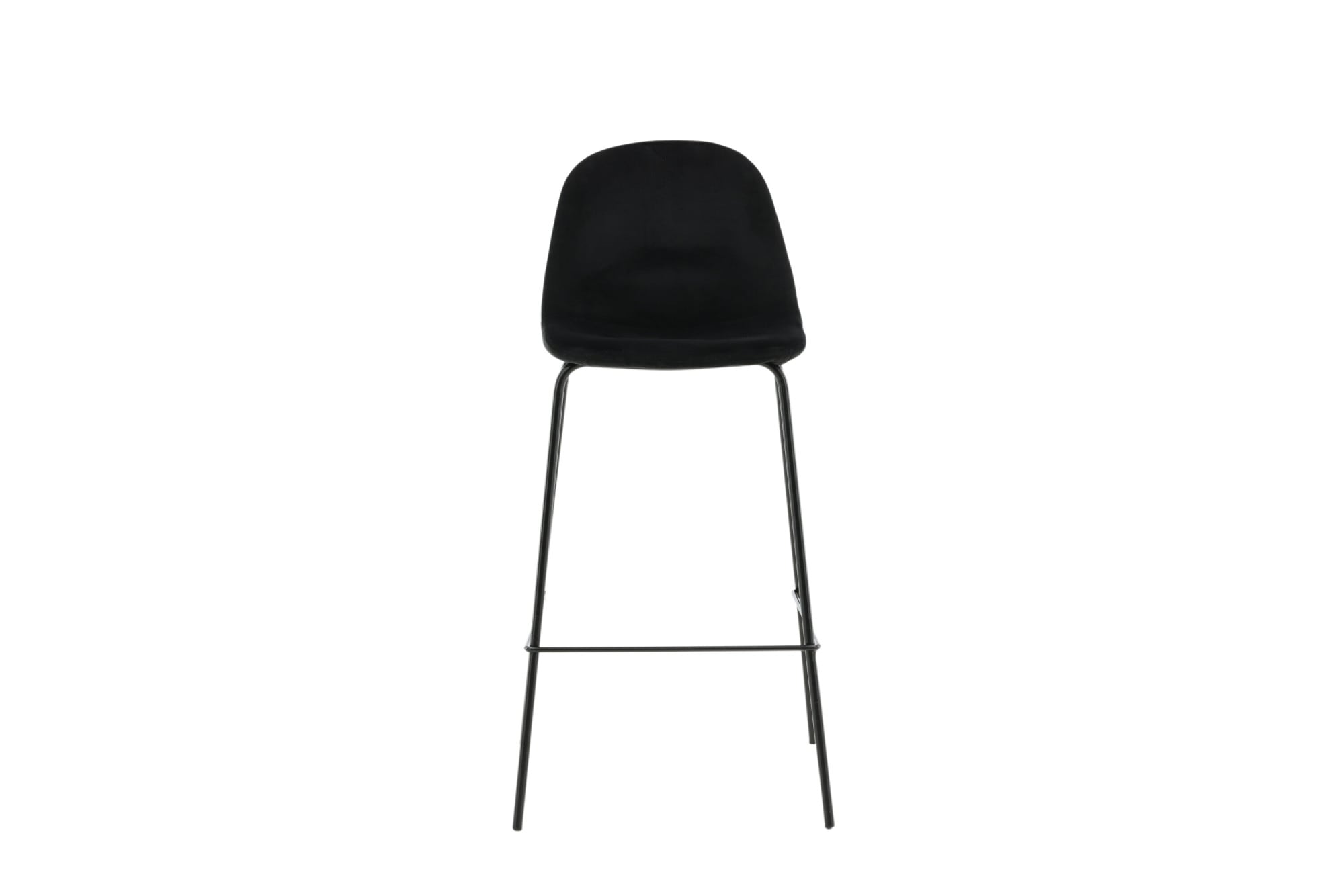 Venture Home Tabouret de bar »Polar, 2er-Set Barhocker in Schwarz-Samt, luxuriös, 150 kg belastbar« 2 cuis tlg. tabouret de bar, revêtement doux, pieds en métal noirs, repose-pieds, élégant