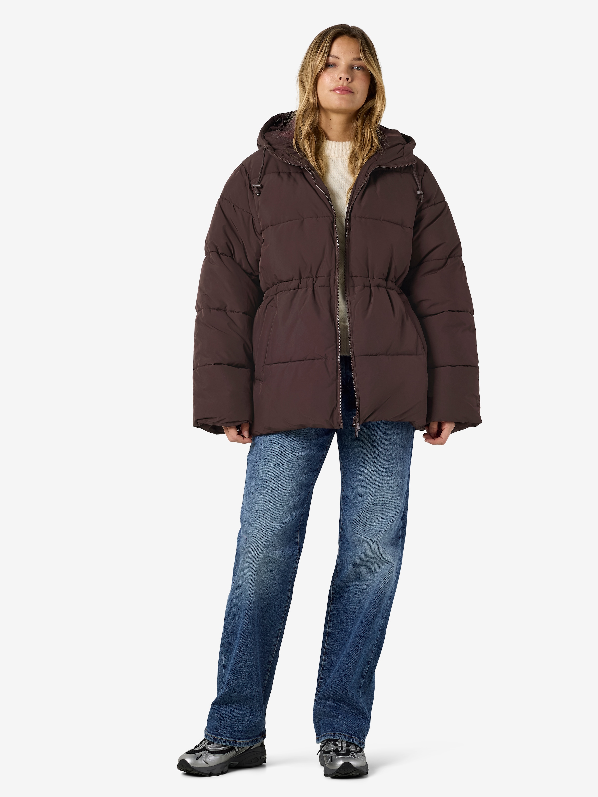 Noisy may Veste matelassée »NMROSY WAISTED PUFFER JACKET NOOS« avec capuche fibre synthétique