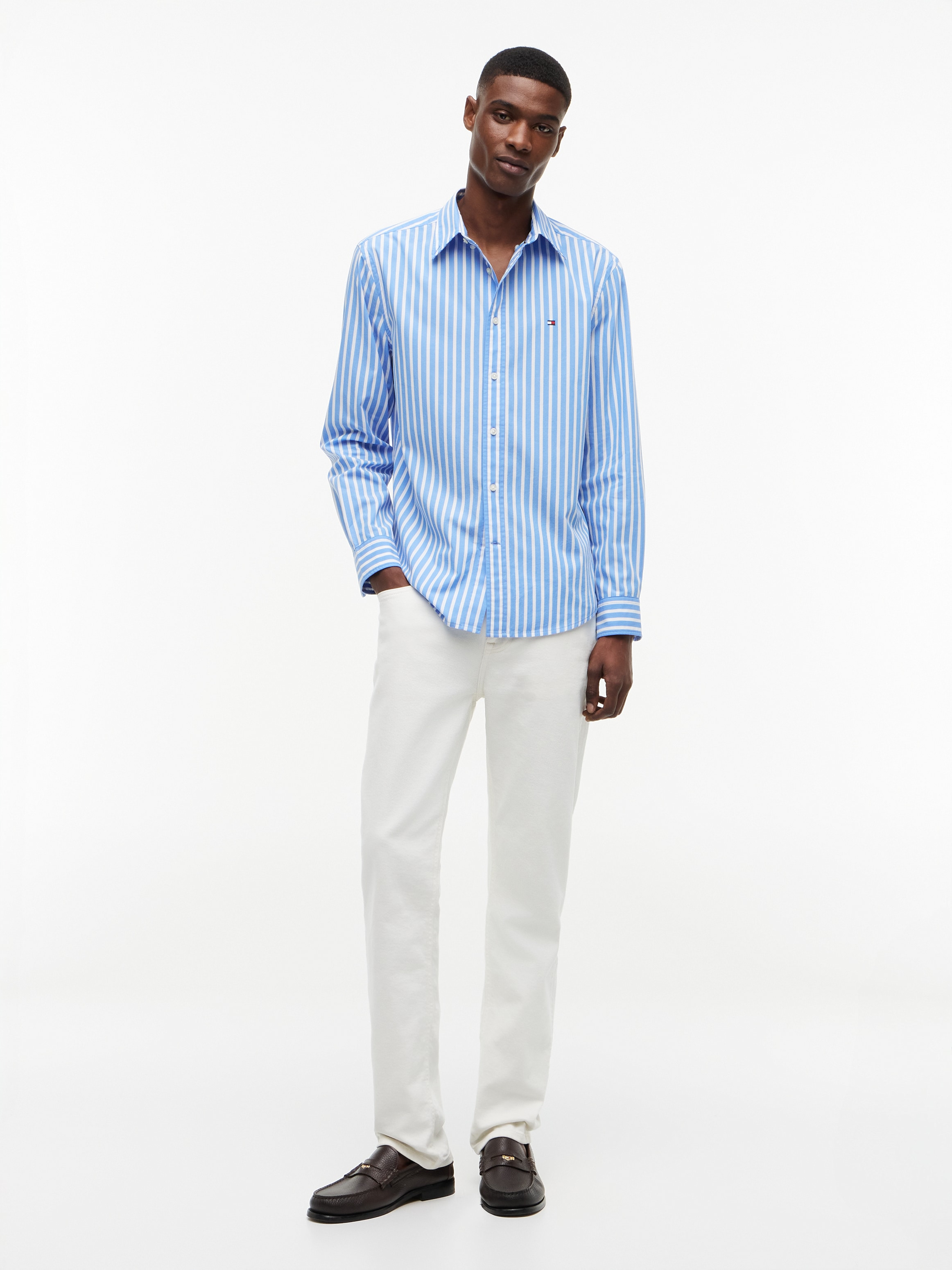 Tommy Hilfiger Chemise à manches longues »FLEX POPLIN SEASONAL STRIPE SHT« mit Flex-Streifen, regular fit