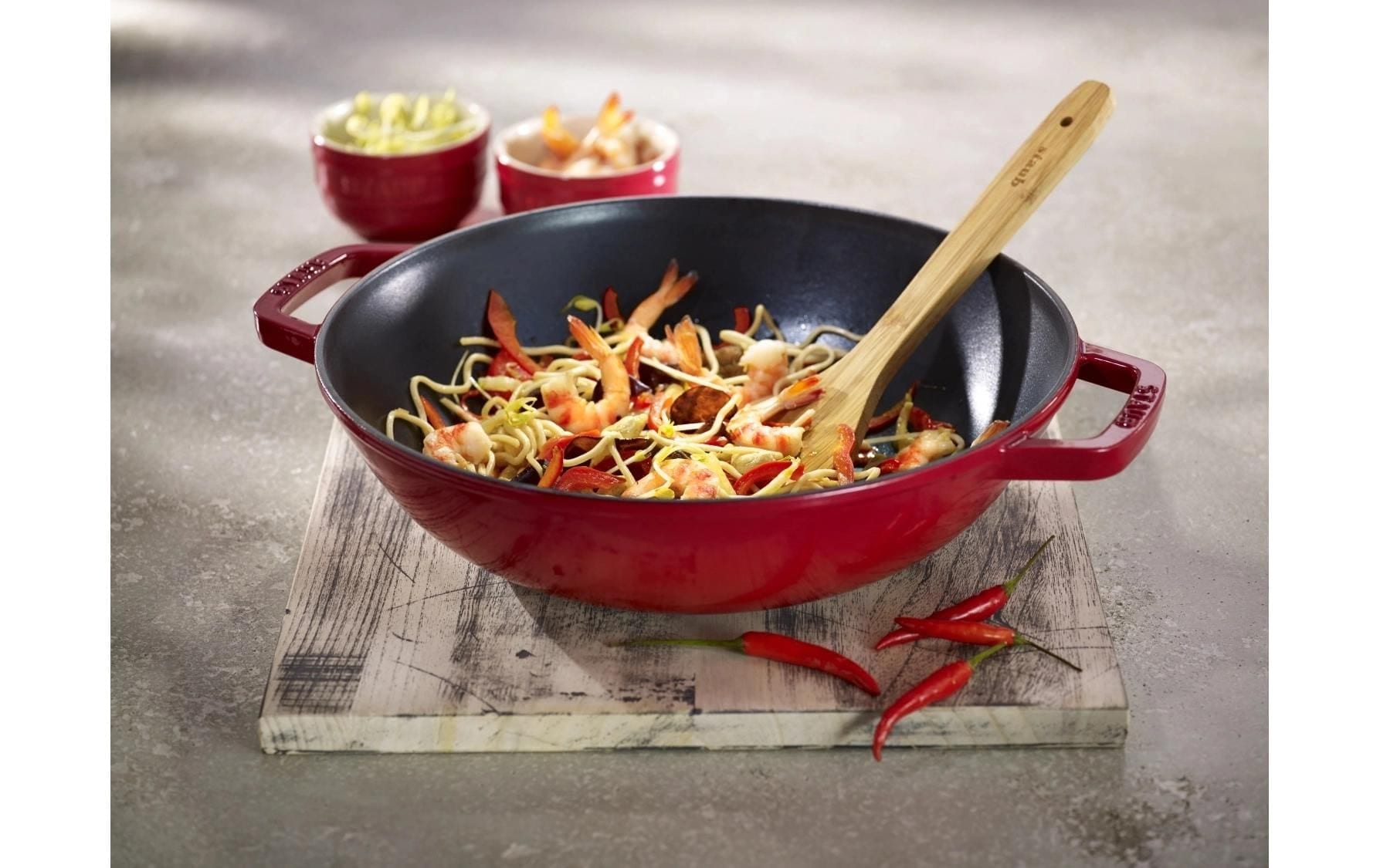 STAUB Wok »mit Glasdeckel 30 cm, 4,4 l«