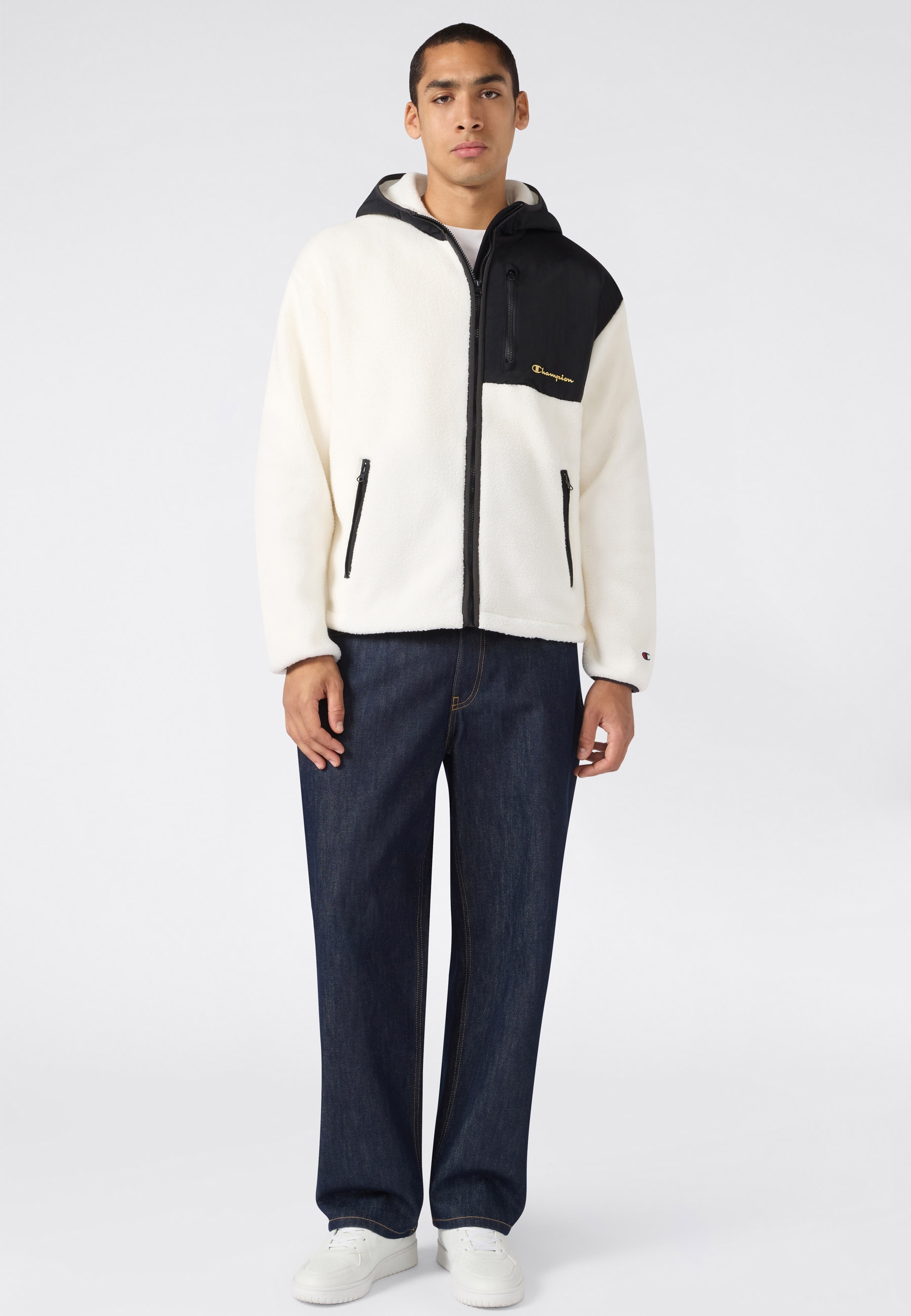 Champion Kapuzensweatjacke »SPORTWEAR ZIP-UP HOODIE Relax Fit Polar« mit Taschen und Logostickereien