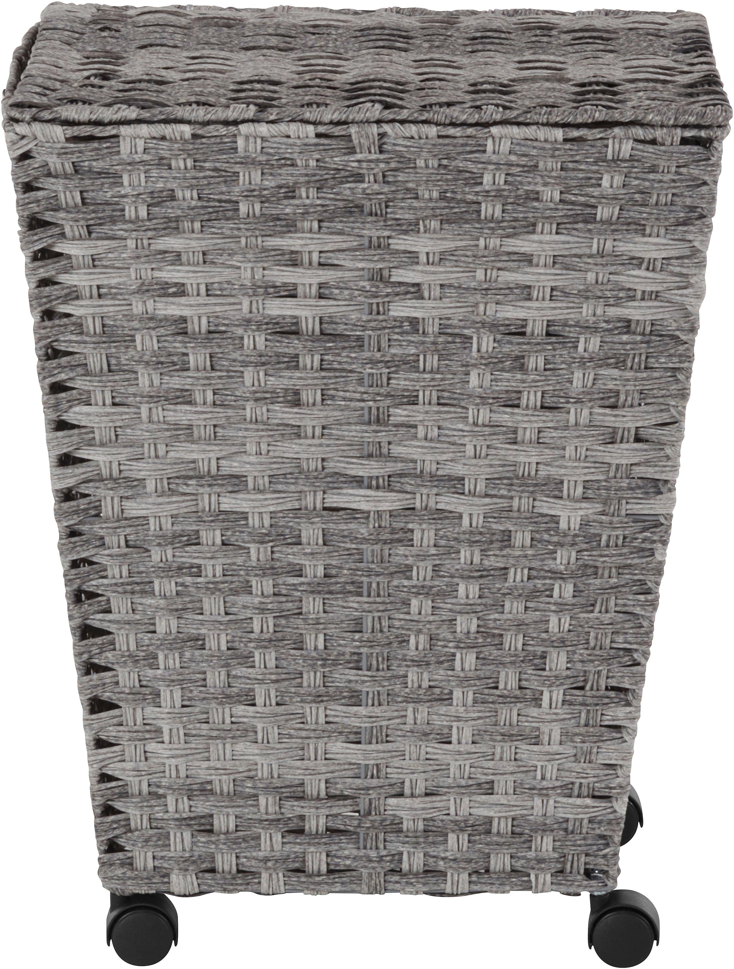 locker Panier à linge polyrattan, avec roulettes