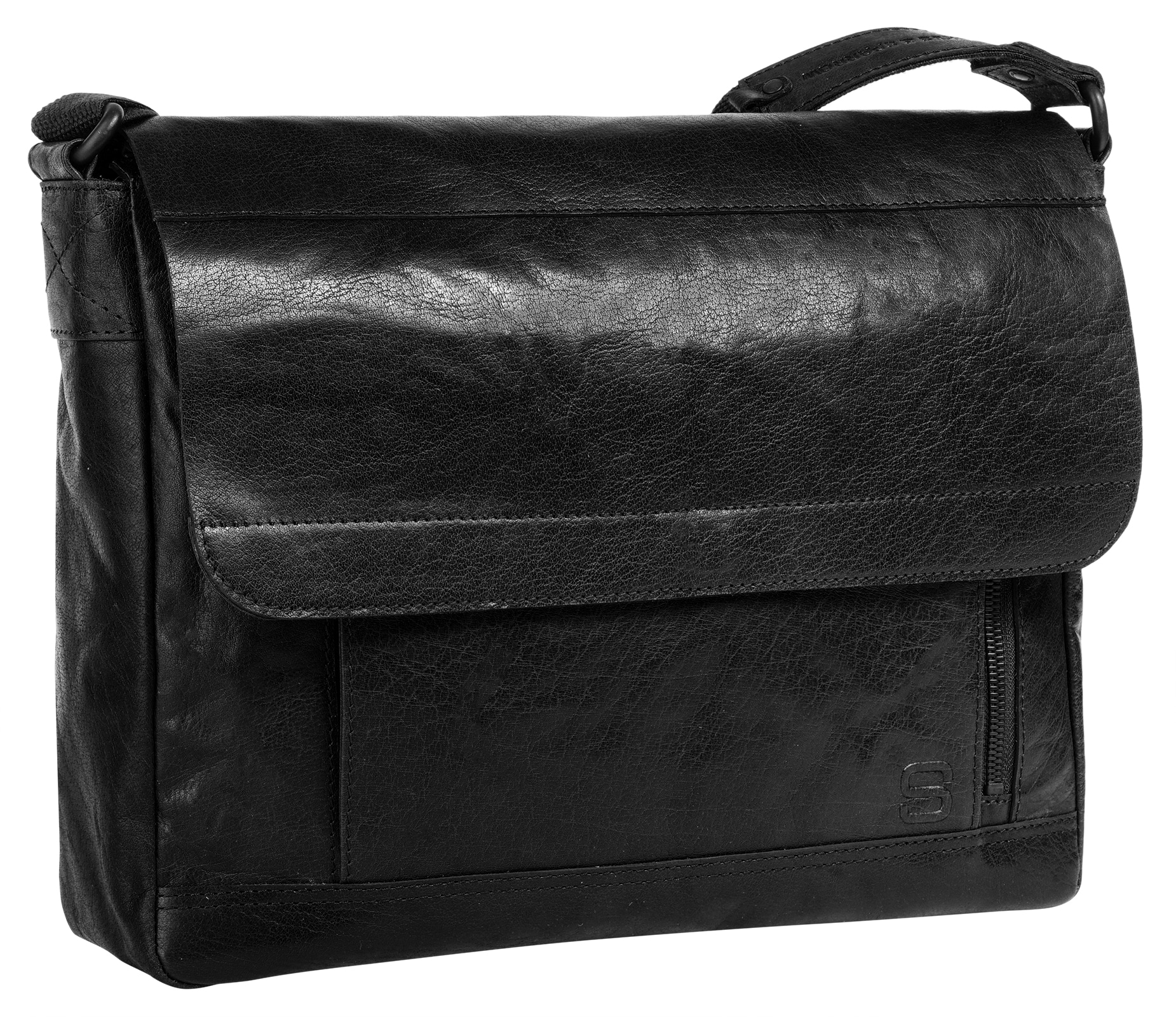 Spikes & Sparrow Sac de messager echt Leder