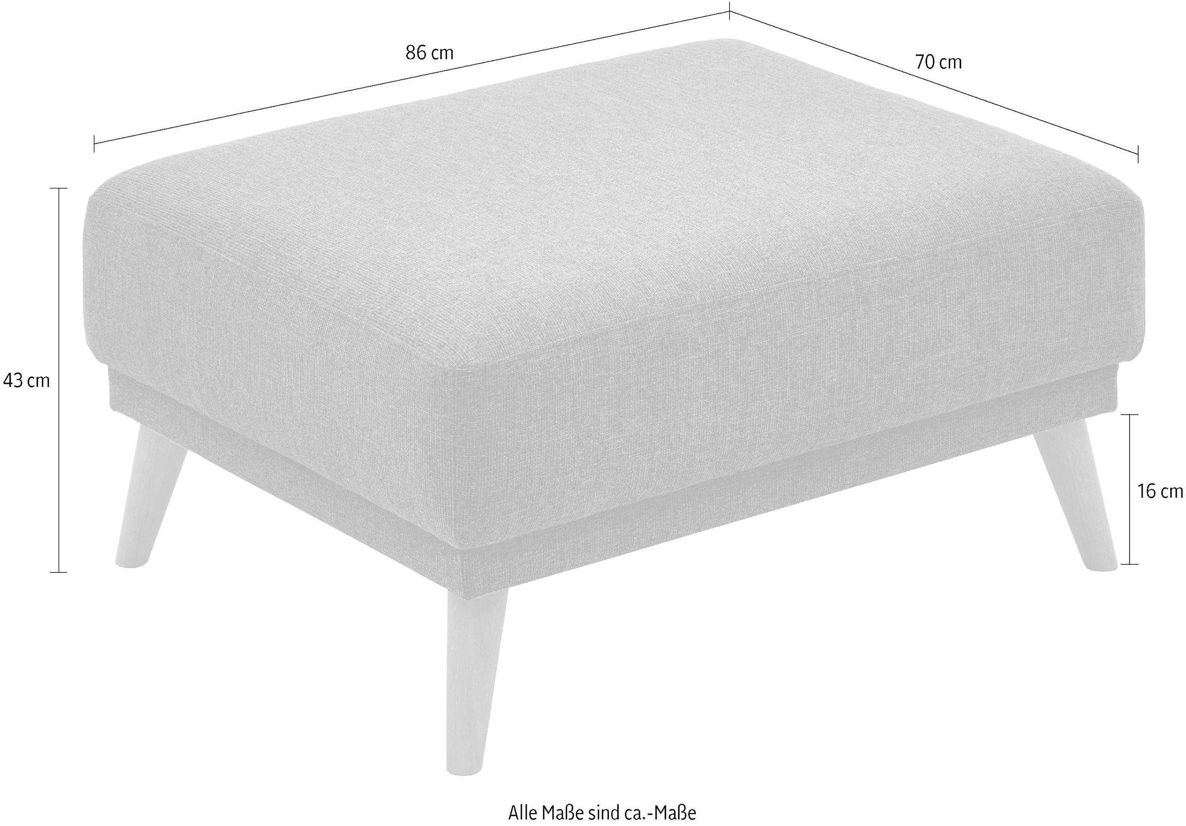 ATLANTIC home collection Tabouret »Elvis« Massivholzfüsse