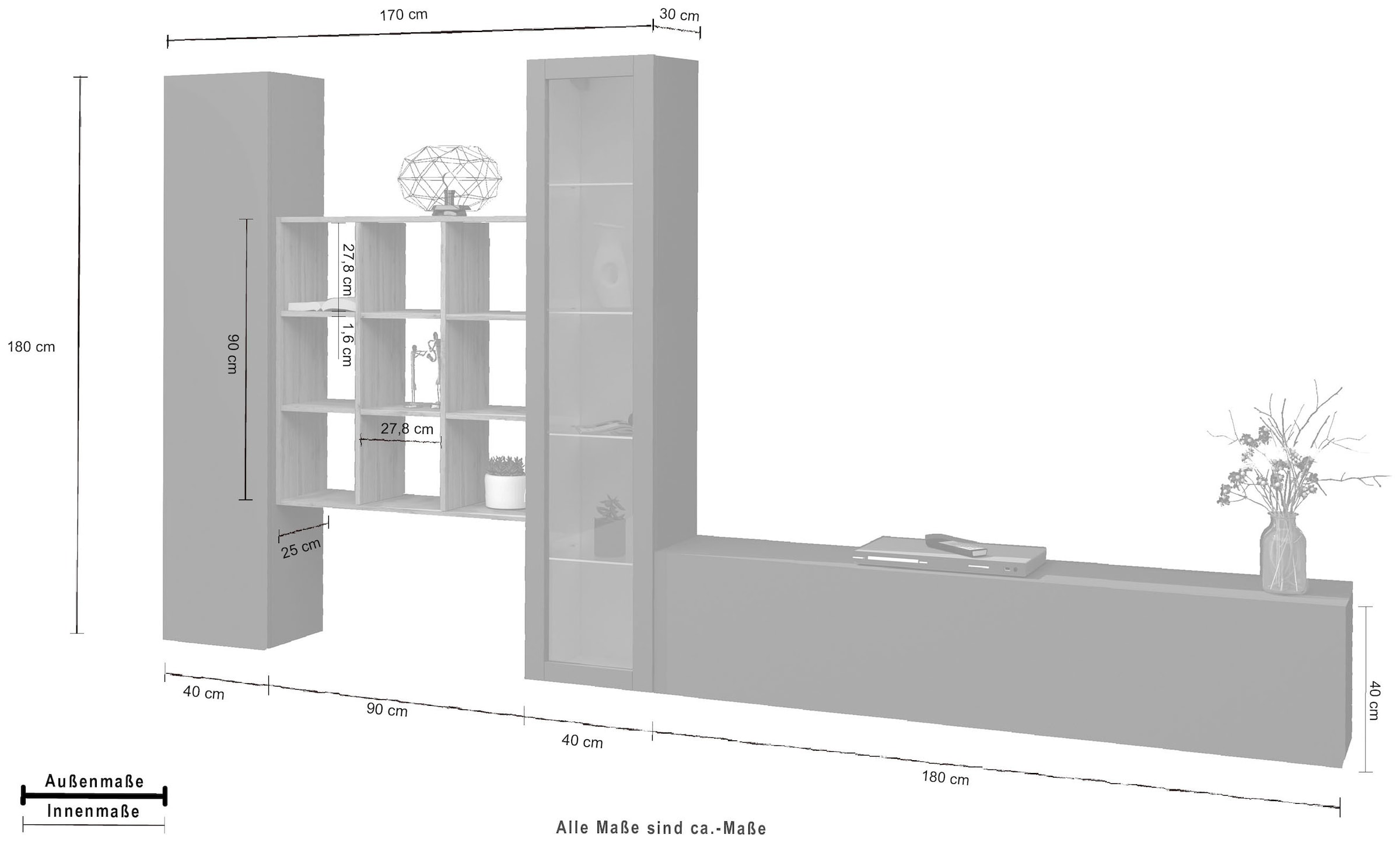 Home affaire Meuble mural »Maruska« 1 cuis tlg.