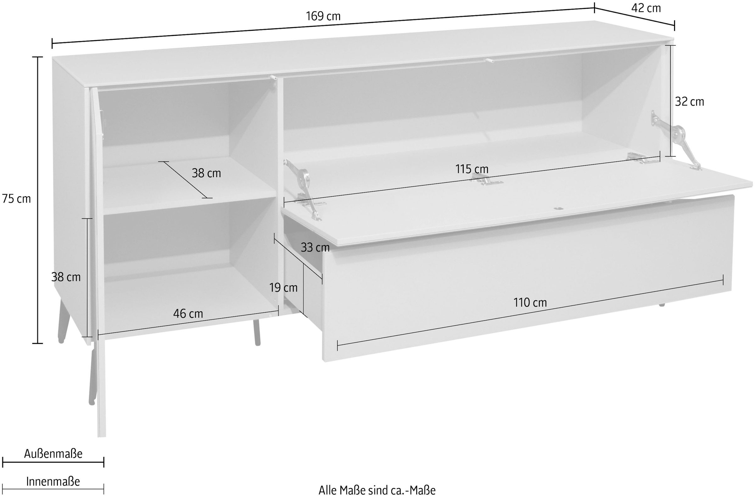 Mäusbacher Lowboard »Imola TOPSELLER!« OTTOs Choice,  Mäusbacher Lowboard mit Glasfront und Glasoberplatte