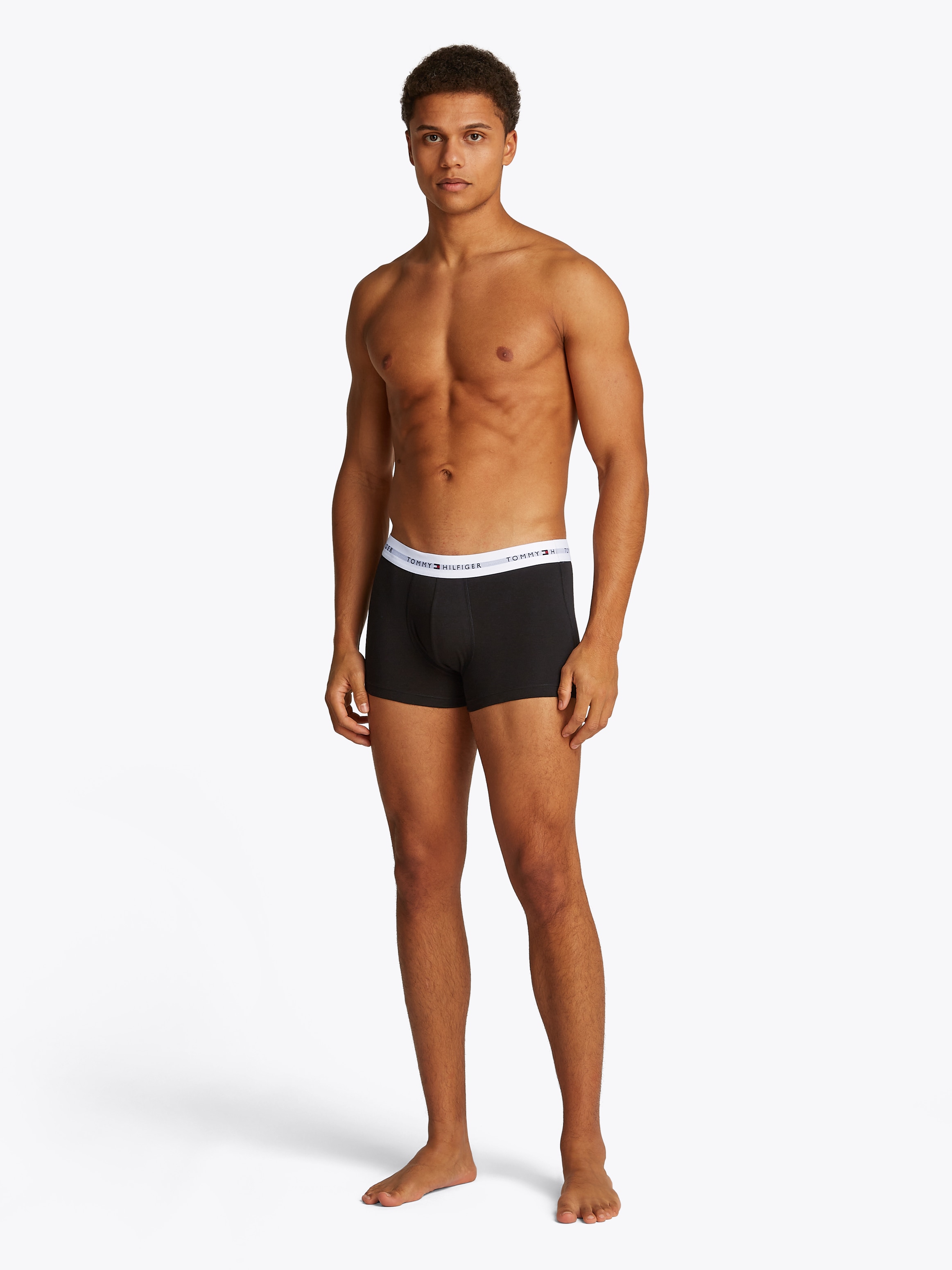 Tommy Hilfiger Underwear Tronc »TRUNK 3 PACK« Packung, 3er-Pack, 3 cuis mit kontrastfarbenem Logobund