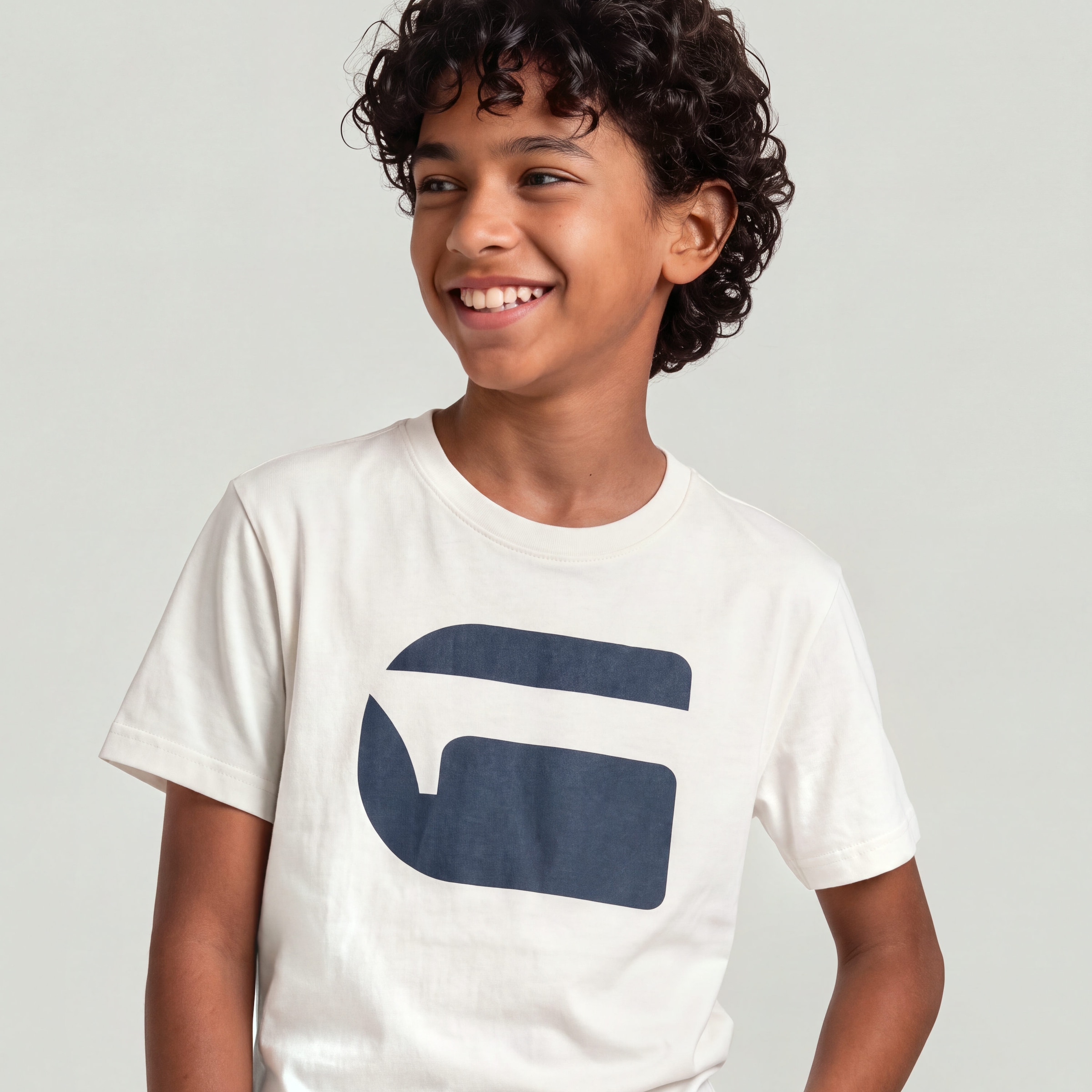 G-STAR T-shirt »KIDS, OVERSIZED R T SS« avec imprimé logo, jersey coton
