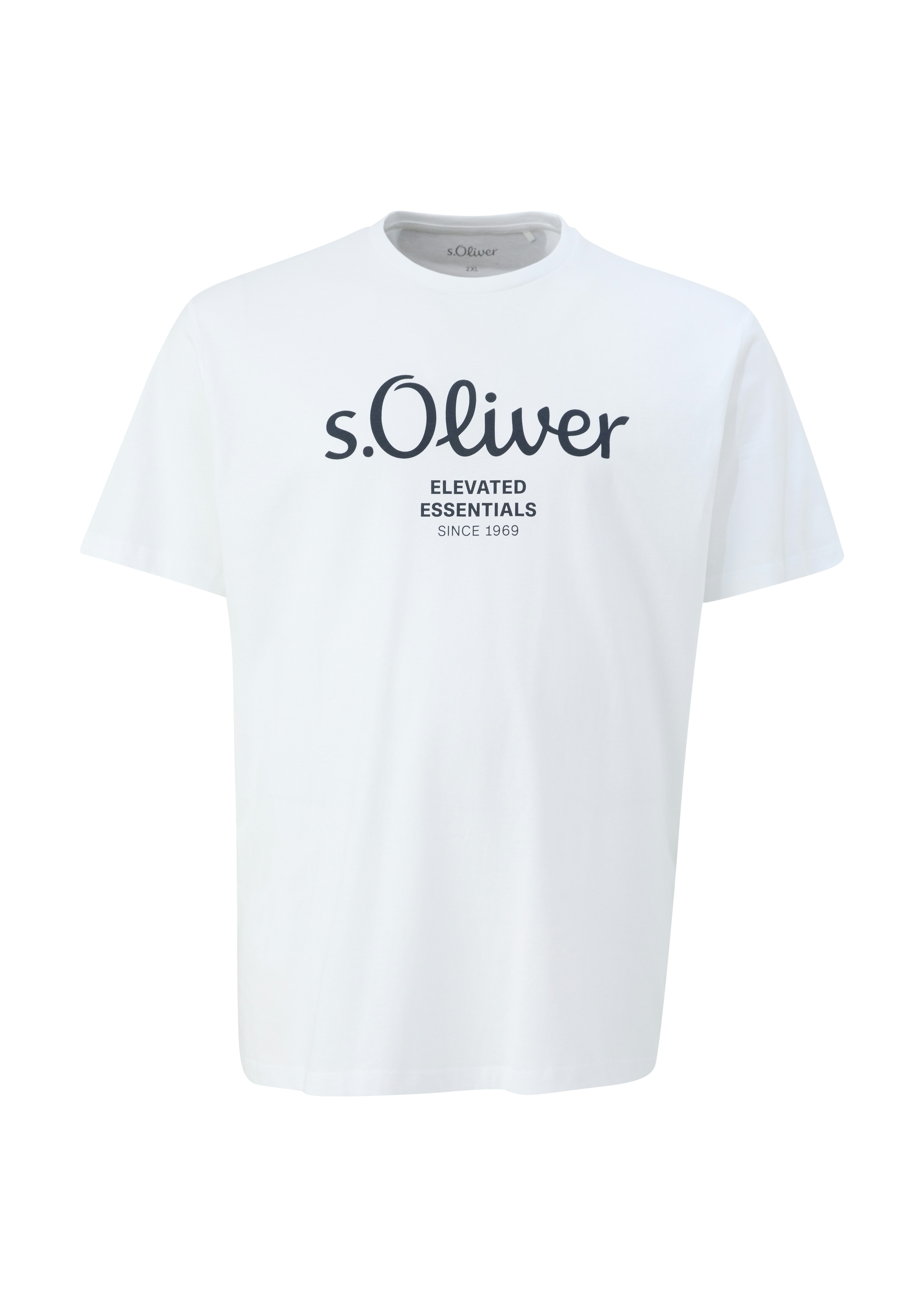 s.Oliver Men Big Sizes T-shirt à manches courtes avec logo imprimé/grandes tailles