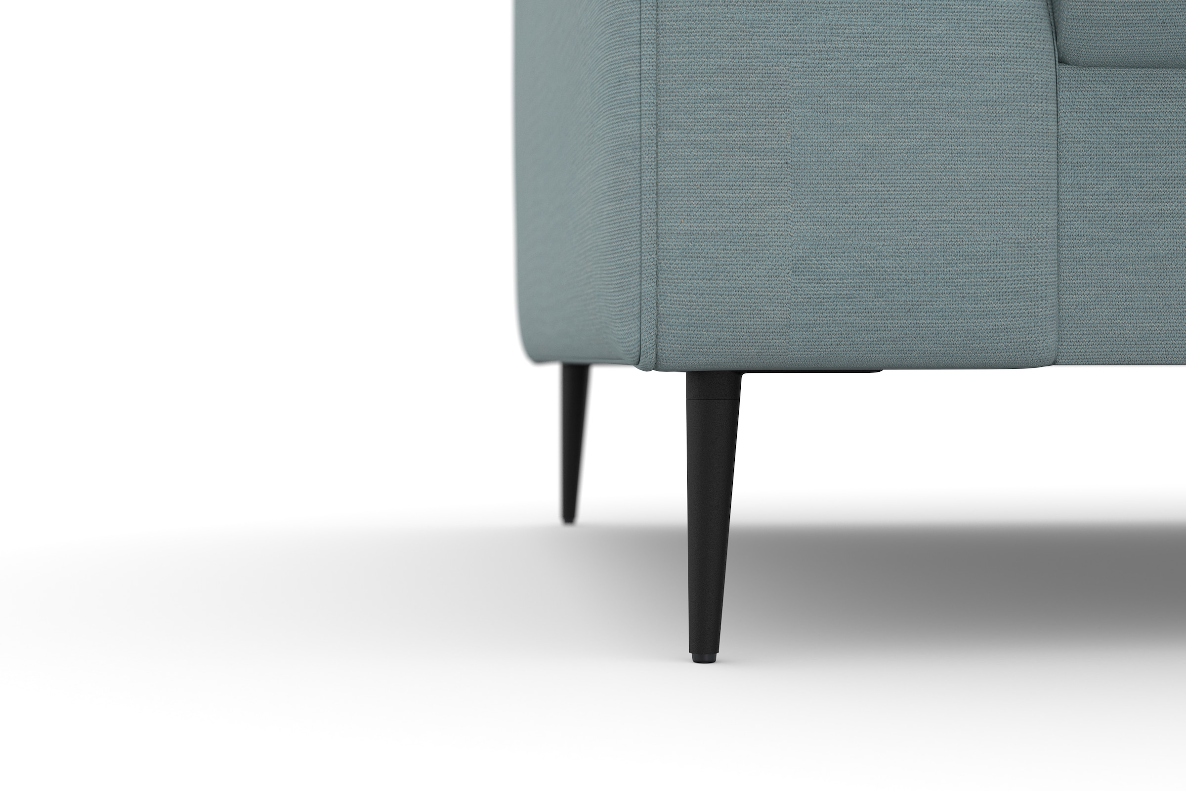 DOMO collection Canapé d'angle »Modica kompakt und elegant, Breite 244, L-Form« Aussi en velours côtelé, hauteur adaptée aux robots aspirateurs courants !