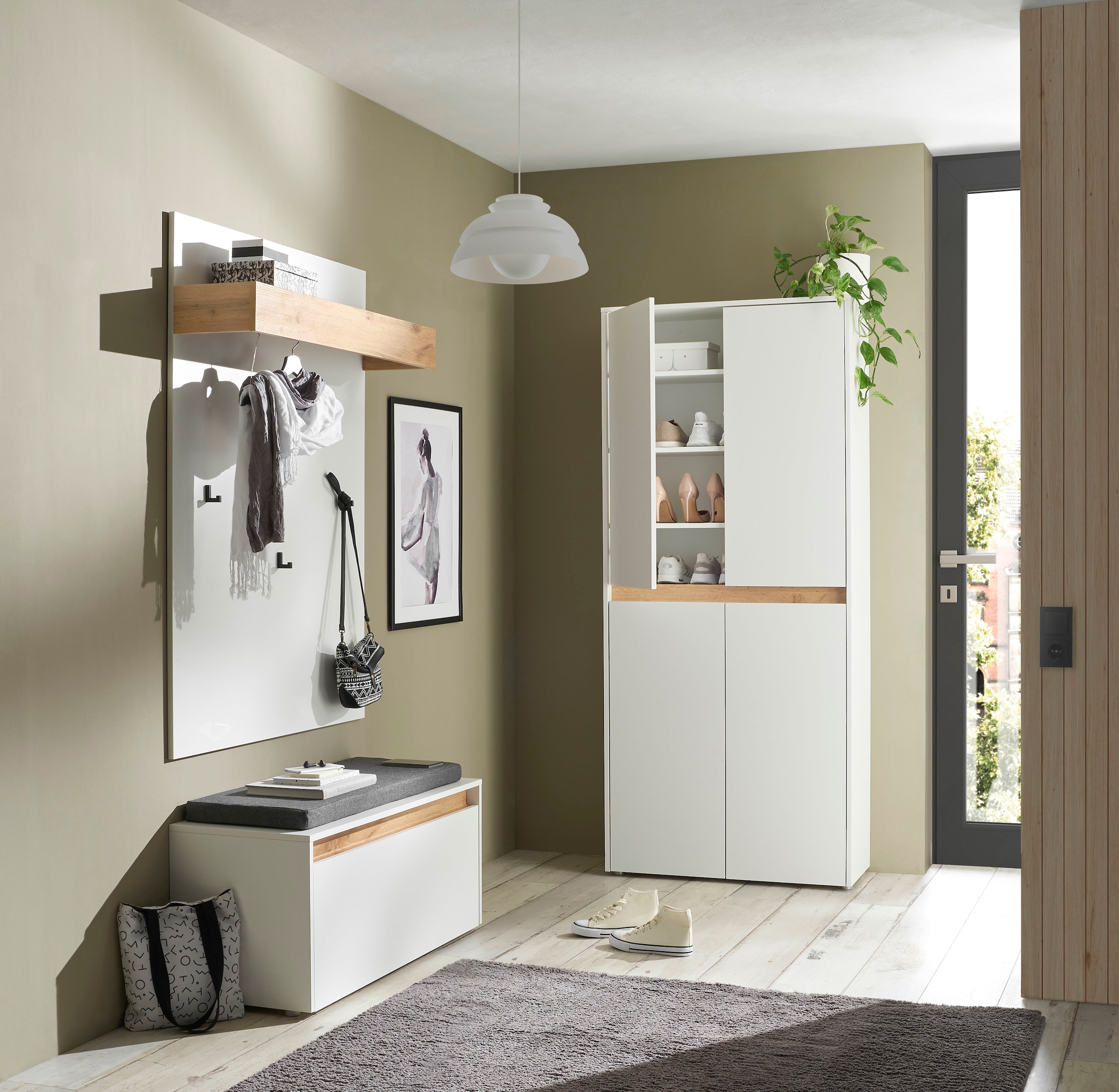 INOSIGN Ensemble de vestiaires »City/Giron, moderne Garderobe, viel Stauraum, ca. 40 Schuhe« Set, 3 cuis tlg.