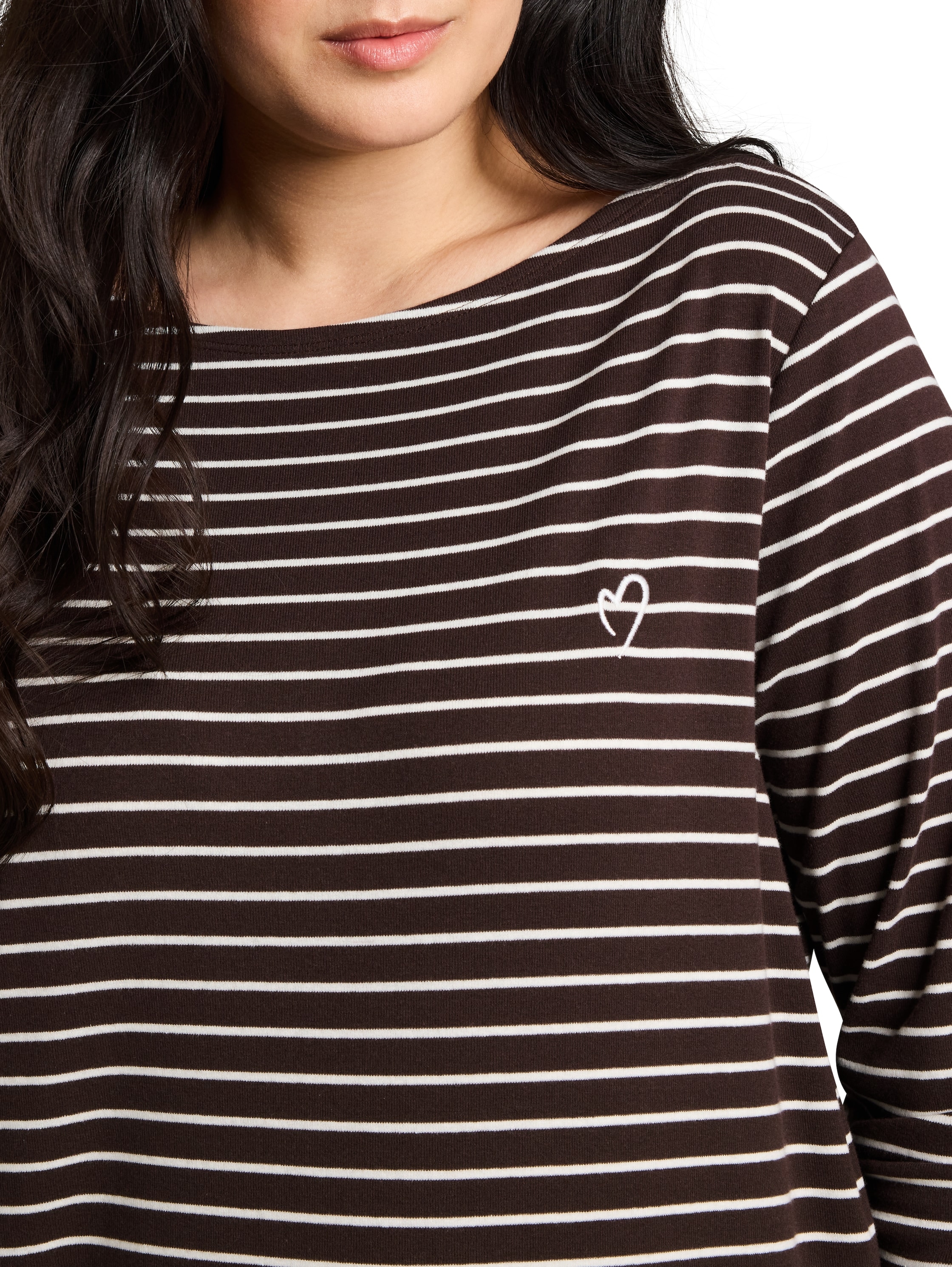 TOM TAILOR PLUS T-shirt à manches longues au design rayé