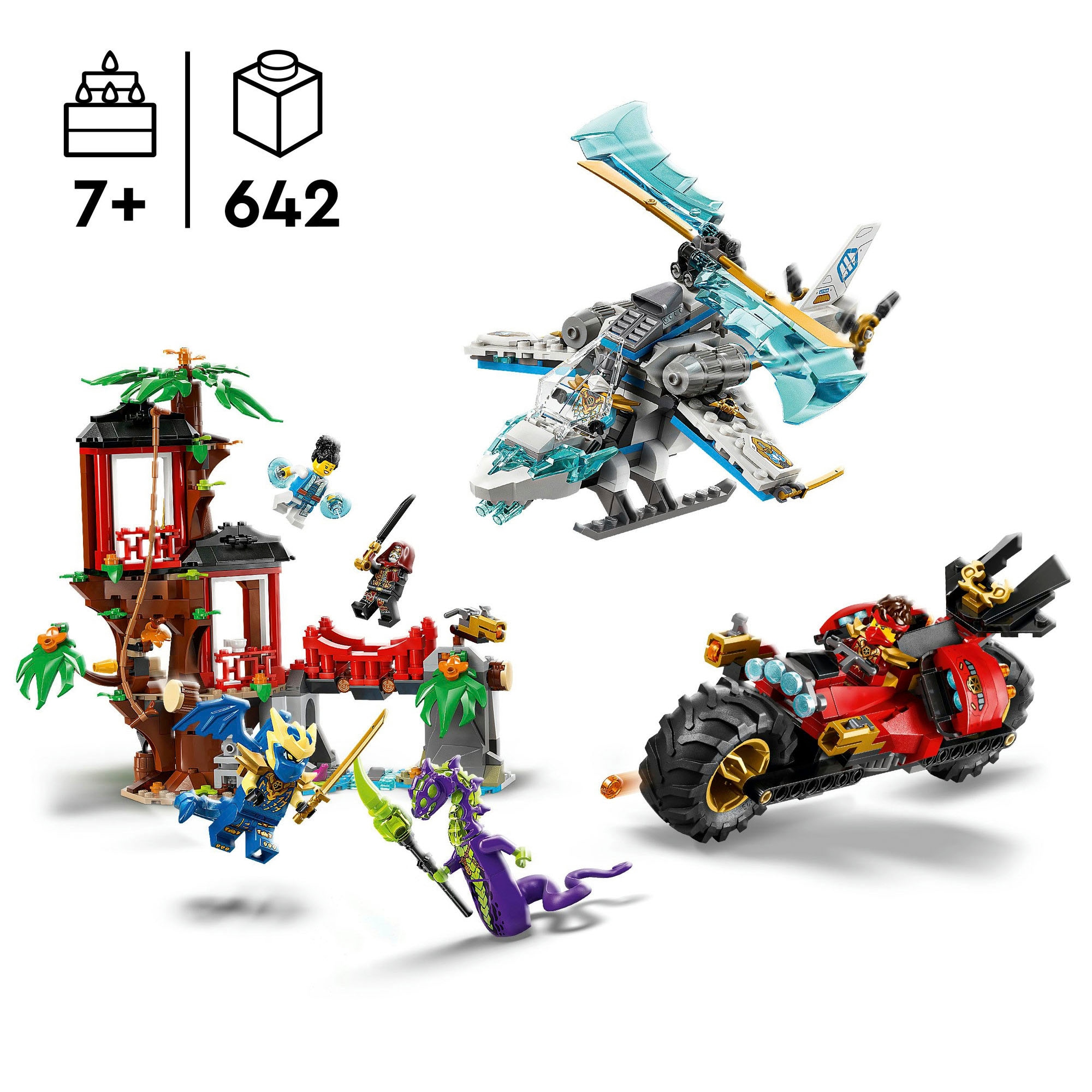 LEGO® Pions de construction »Showdown am Baumhaus mit dem Ninja-Bike (71857), LEGO Ninjago«
