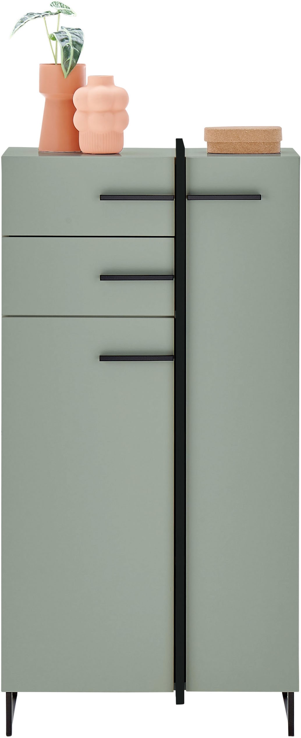 BASIC by Balculina Midischrank »Palermo, BxHxT 60x119x35 cm« 1 Stk. tlg. Breite 60cm, Softclose, Metallfüsse