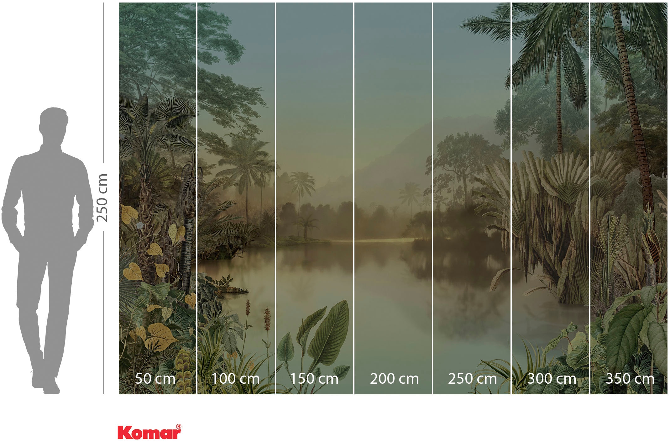Komar Papier peint photo »Lac Tropical« imprimé 350 x 250 cm (Breite x Höhe) - Tapete, Vlies, Wohnzimmer, Schlafzimmer