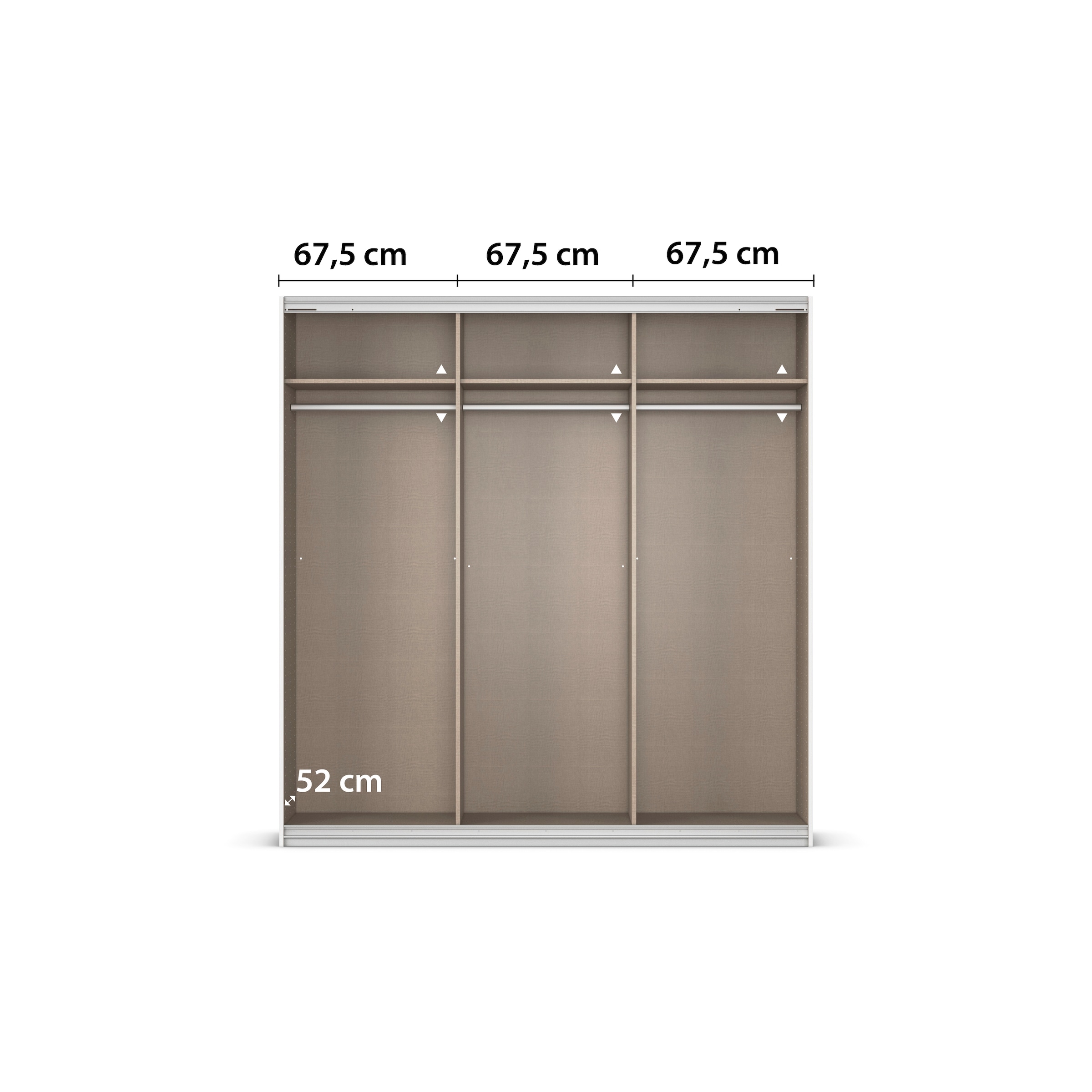 GOODproduct Armoires à vêtements »Mehrzweckschrank Aktenschrank Möbel Mietswohnung Schlafzimmer AVOLA« 3 finitions différentes BASIC/CLASSIC/PREMIUM (incl. soft-close),  avec élégantes moulures en chrome, noir ou blanc FABRIQUÉ EN ALLEMAGNE
