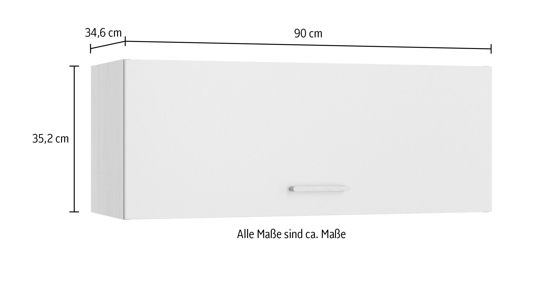 KOCHSTATION Klapphängeschrank »KS-Lucy« Breite 90 cm, mit 1 Klappe inkl. Gasdruckdämpfer