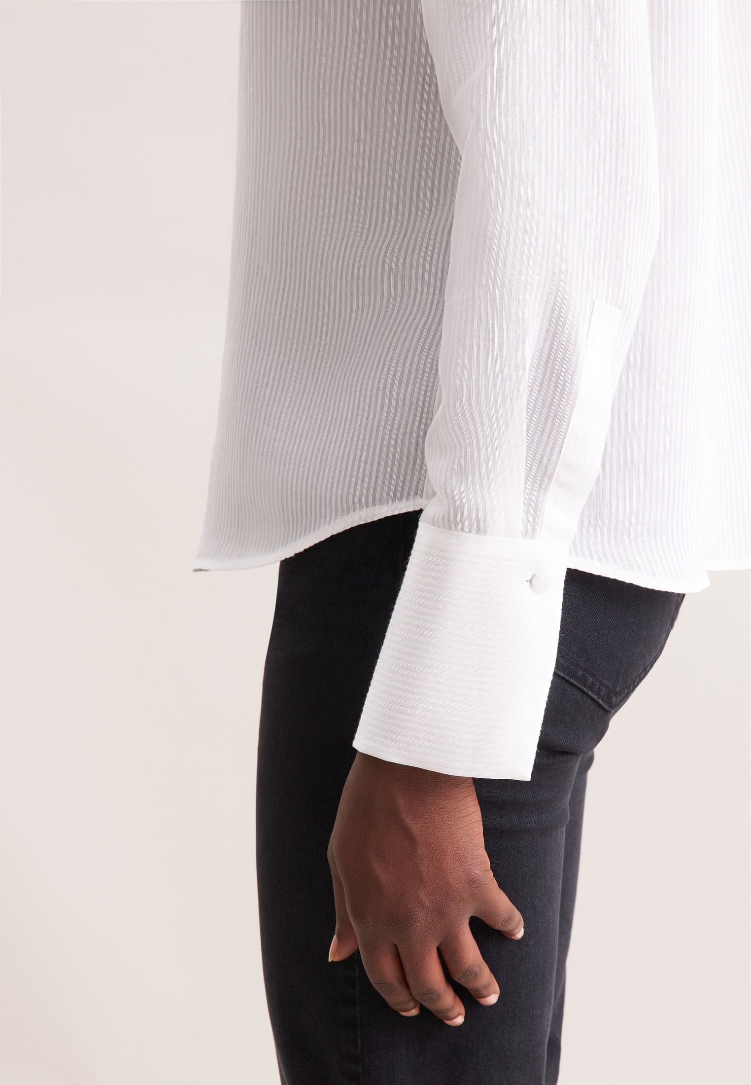 seidensticker Blouse classique col montant 1/1 uni