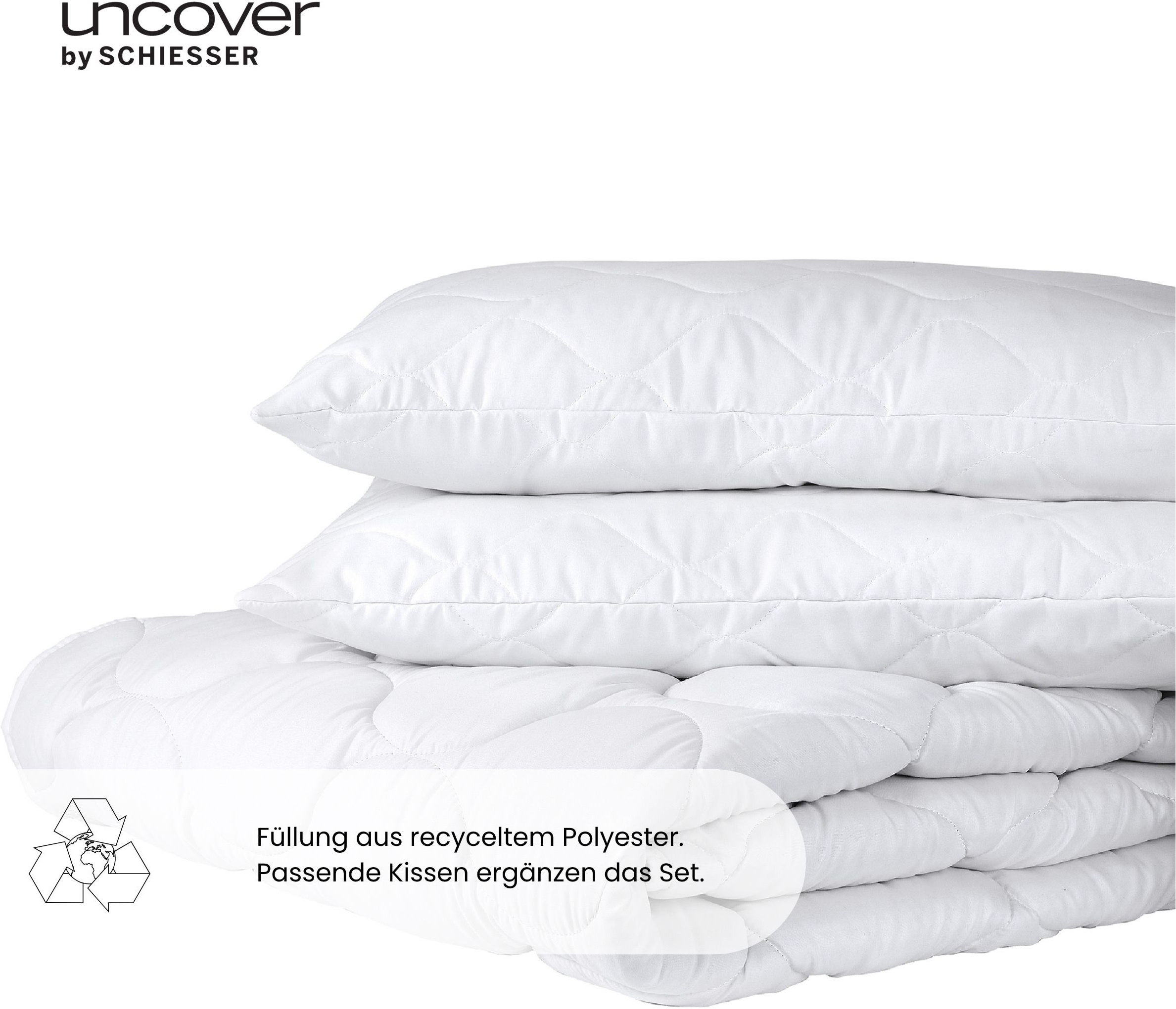 uncover by SCHIESSER Couette microfibre »Chelsea aus pflegeleichter Mikrofaser, individuell anpassbare Füllung« normal 1 cuis tlg. en fibres creuses siliconées