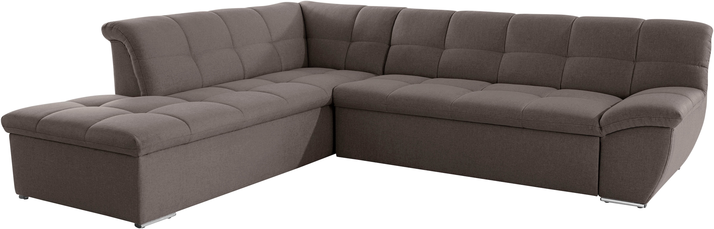 DOMO collection Canapé d'angle »Lagoa, moderne Sitzheftung, bequem und komfortabel, L-Form« wahlweise mit Bettfunktion, frei im Raum stellbar, grosse Farbvielfalt