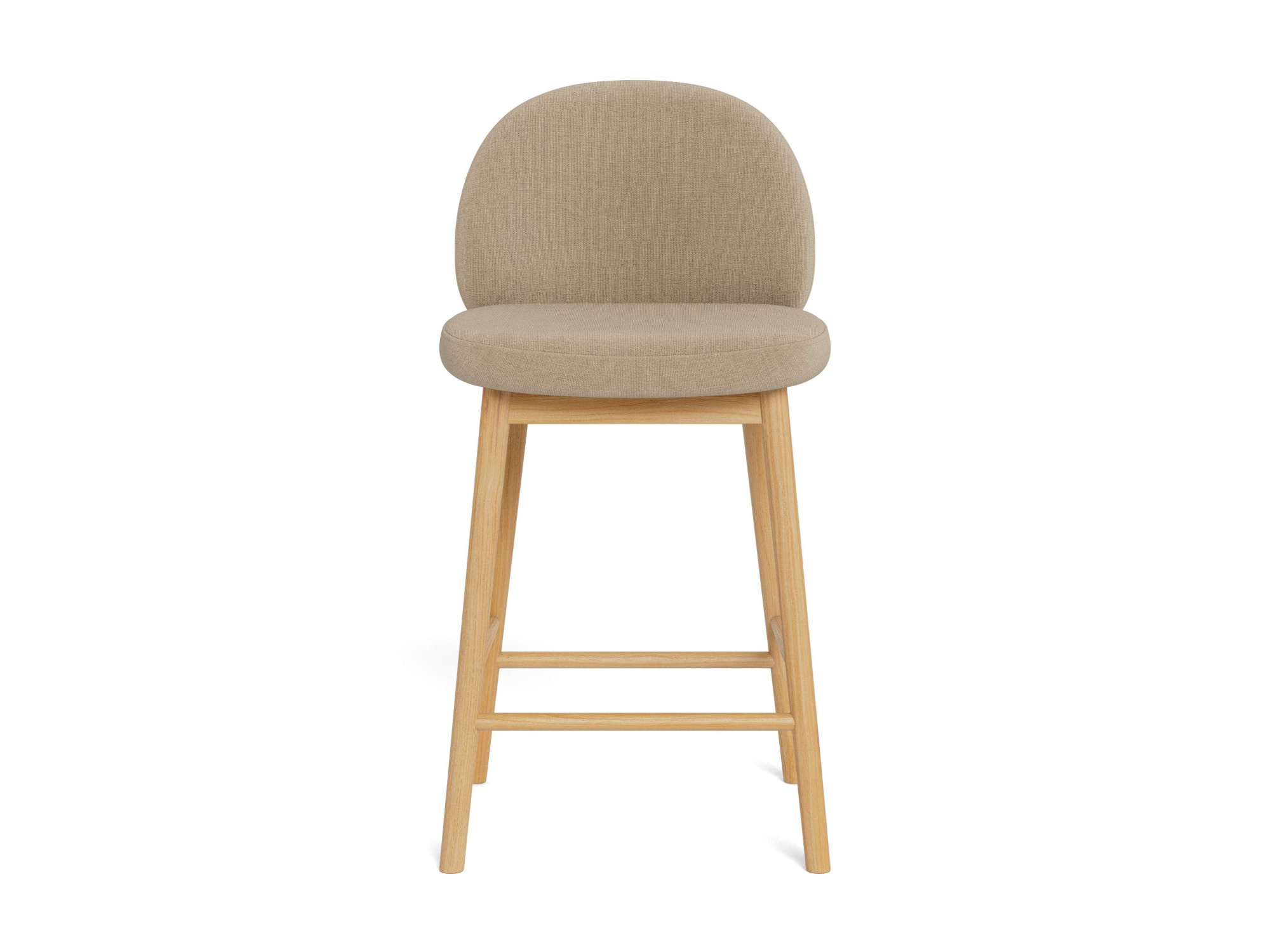 ACTONA GROUP Tabouret de bar »Sophia - Bequemer Barstuhl aus Eiche mit Fussstütze & Rückenlehne« Ensemble, 2 cuis tlg. Design scandinave, siège en tissu, pour cuisine et coin repas