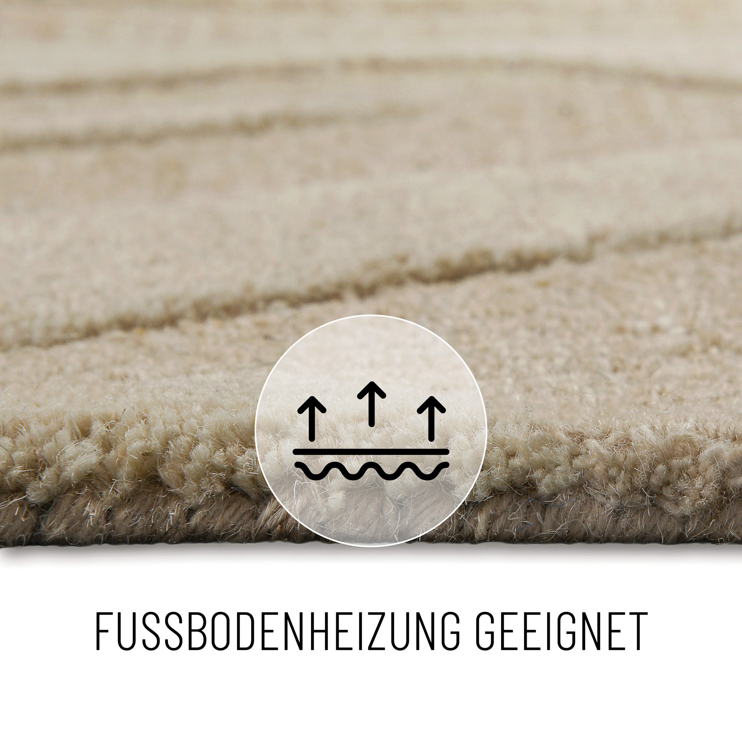 Wecon home Tapis »Lior« Rectangulaire 10 mm Höhe Wollteppich, abstrakt, hochwertig, handgetuftet, robust, modern