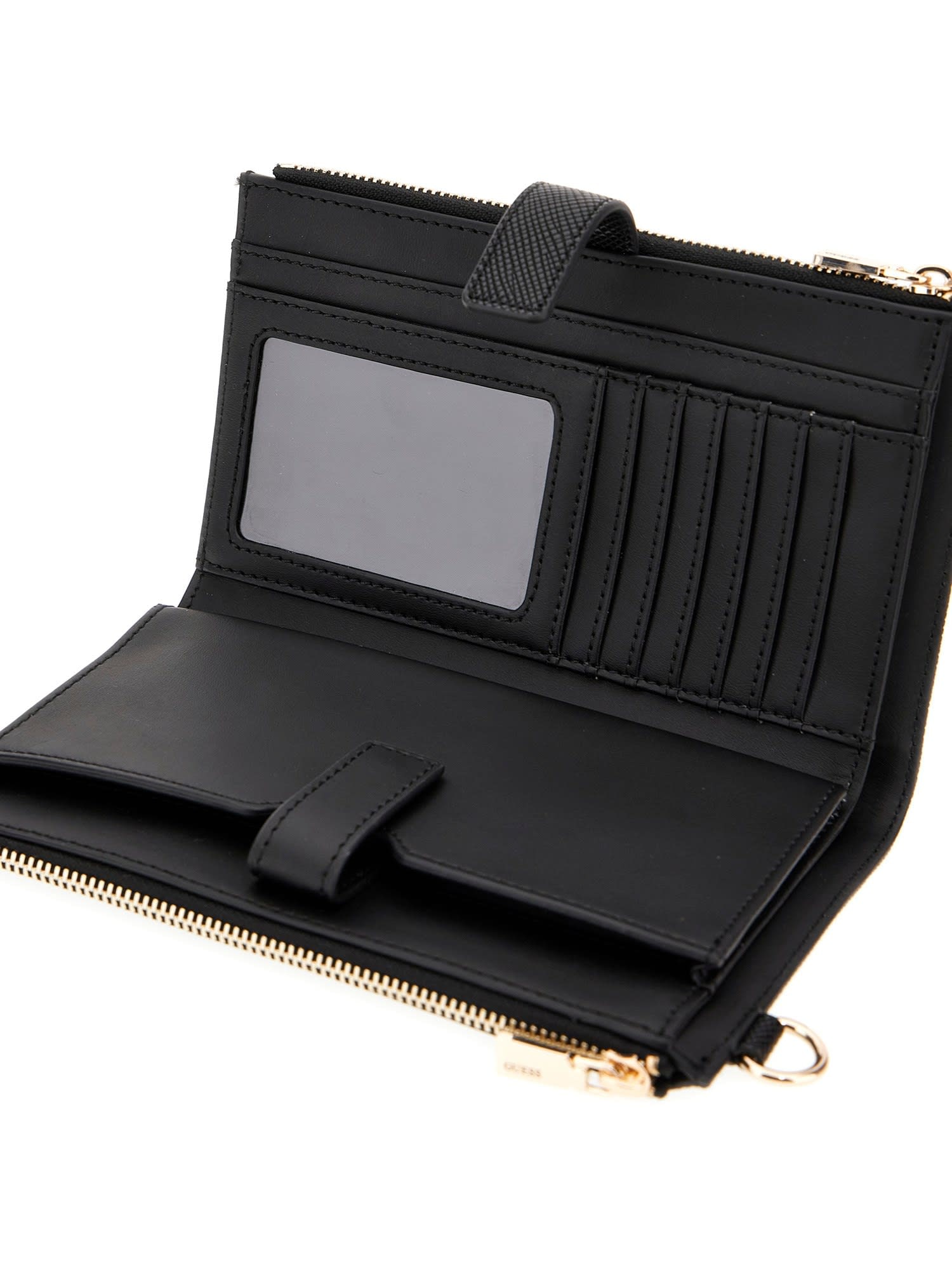 Guess Porte-monnaie »LAUREL II SLG DBL ZIP ORGNZR« Damen Geldbeutel, Portemonnaie mit zwei Reissverschluss-Fächern