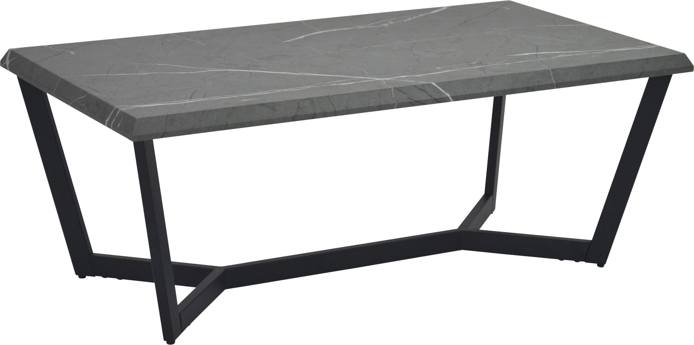 HELA Couchtisch »ROLAND« Couchtisch; Tischplatte 35 mm stark; Marmoroptik; Flachrohrgestell