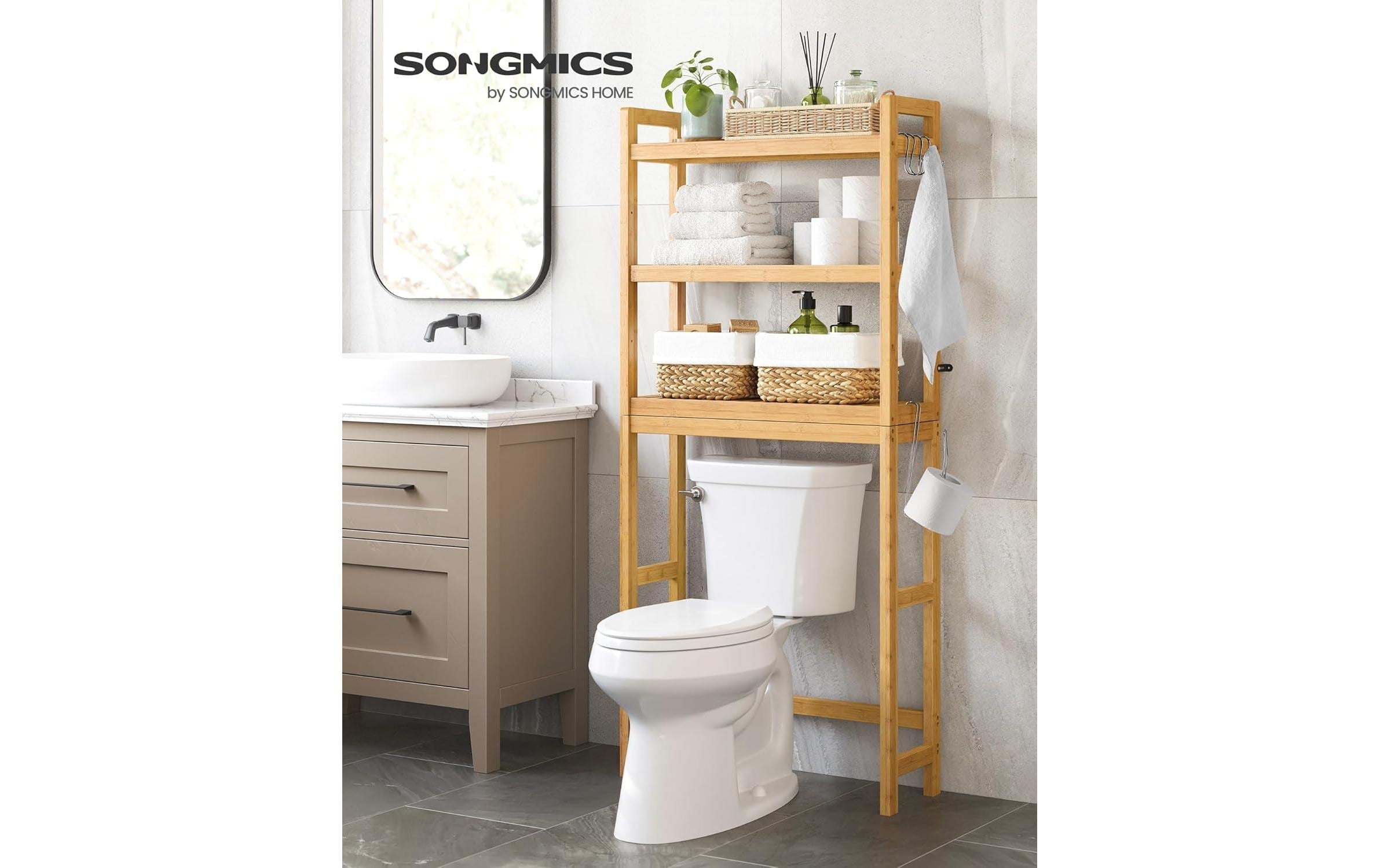 SONGMICS Étagère de salle de bain »mit 3 Ablagen 63 x 170 cm«