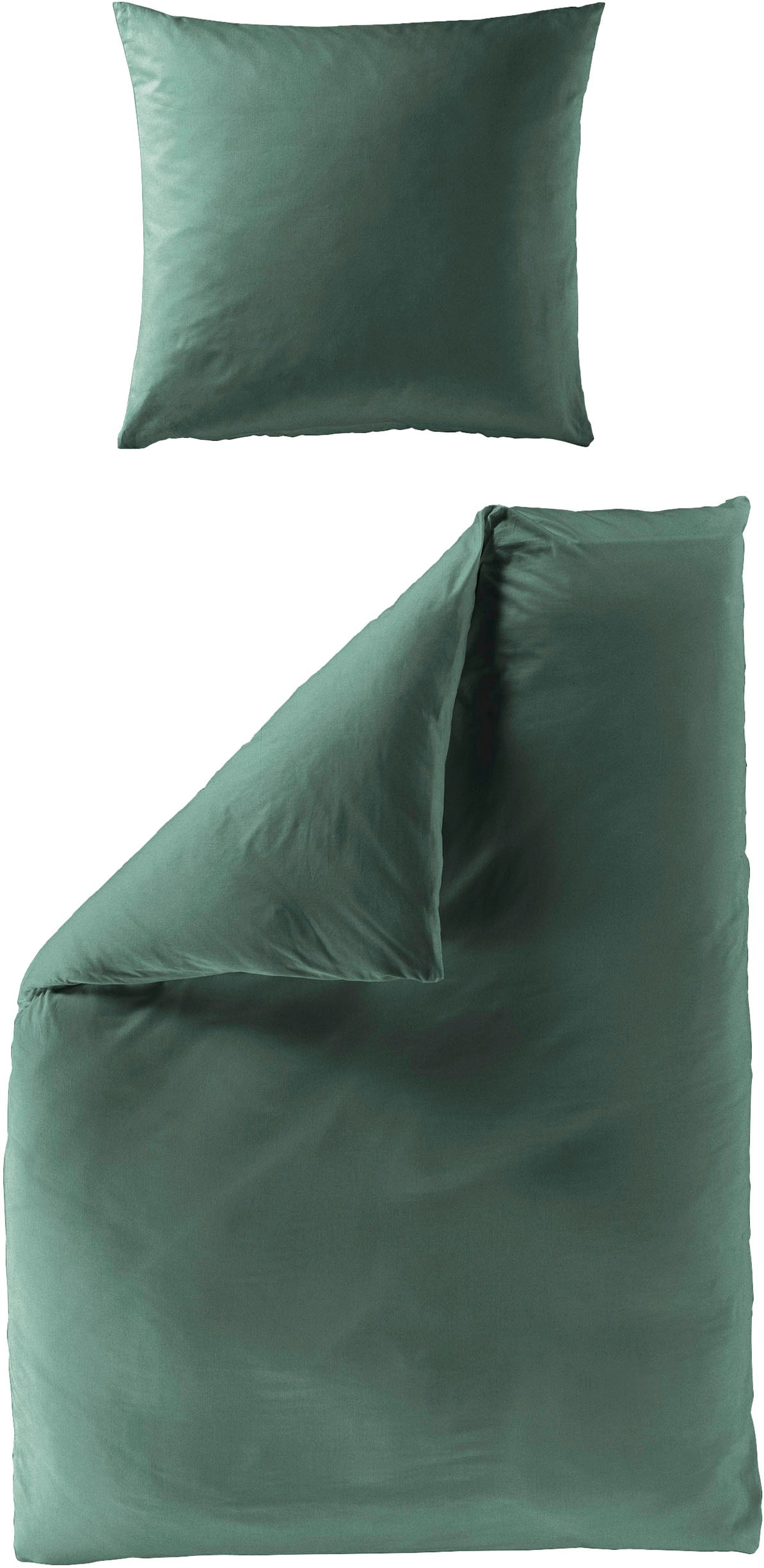 BIERBAUM Bettwäsche »Bettwäsche Biber Uni« 2 Stk. Biber, 100  % Baumwolle, pflegeleicht, kuschelig weich