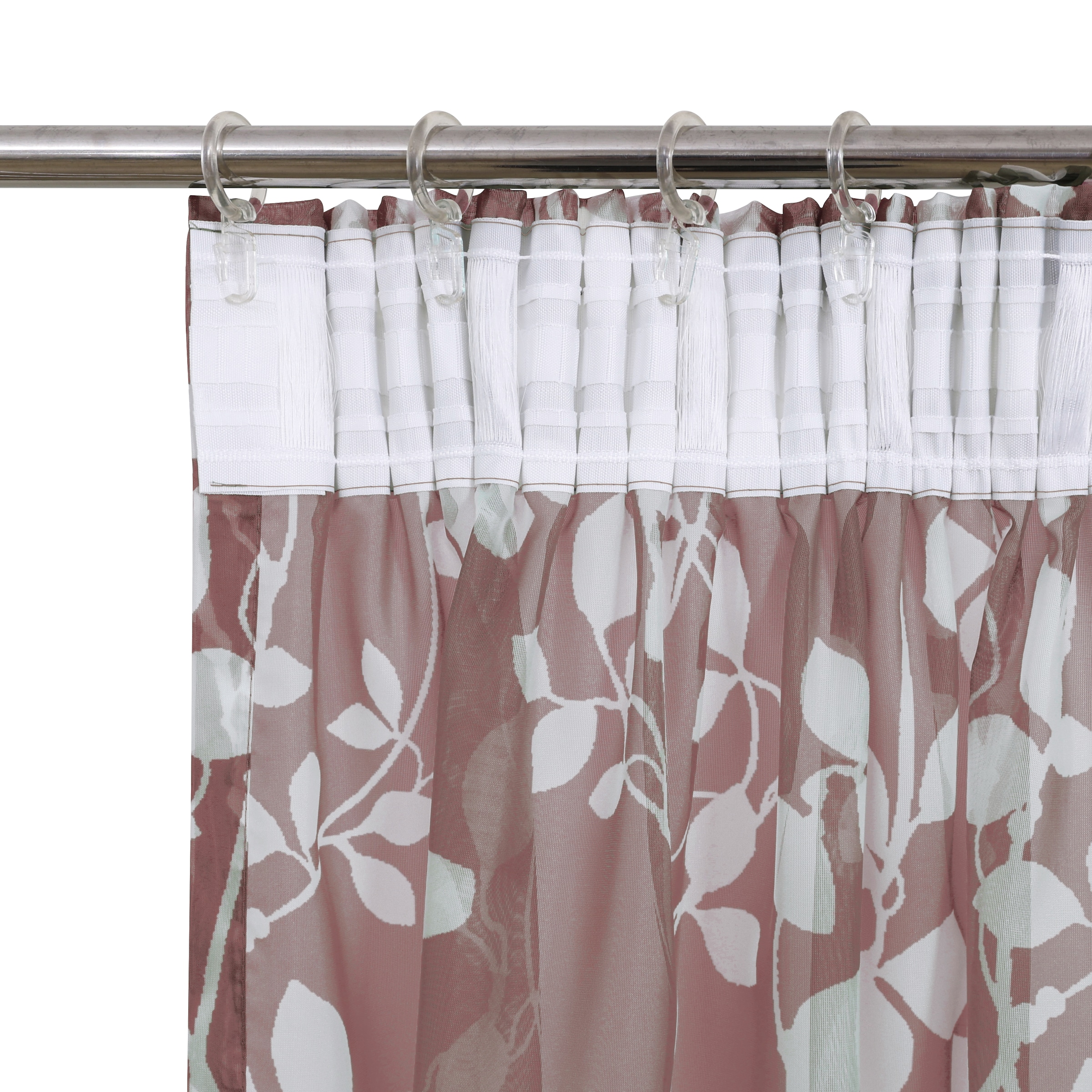 my home Rideau »Issoire« Bande multifonctionnelle 1 cuis tlg. Wohnzimmer, Schlafzimmer, Esszimmer, gemustert und halbtransparent