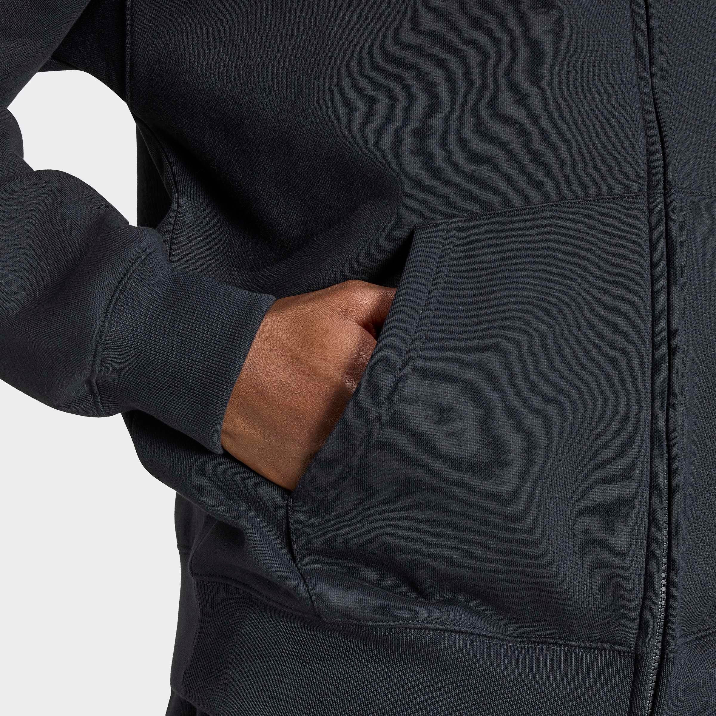 adidas Originals Kapuzensweatshirt »TREFOIL ESSENTIALS HOODIE, LOCKER GESCHNITTEN, MIT DURCHGEHENDEM REISS«, mit Kordel, in normaler Länge
